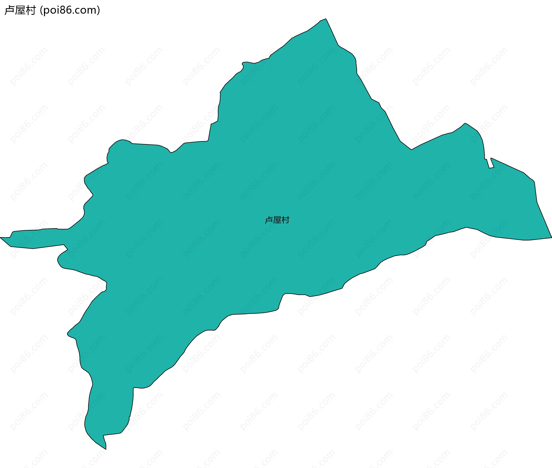 卢屋村边界地图
