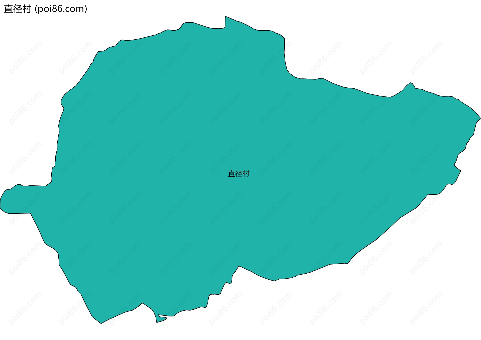 直径村边界地图