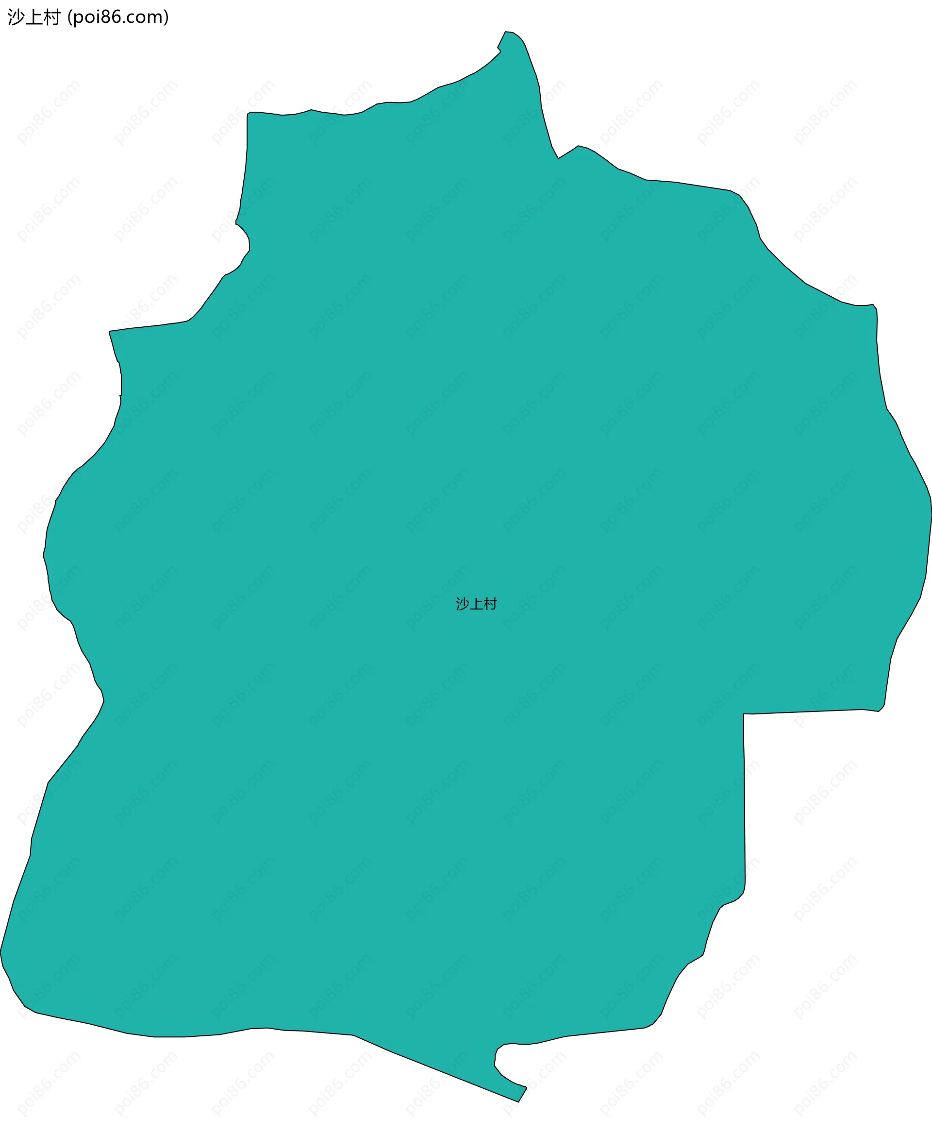 沙上村边界地图