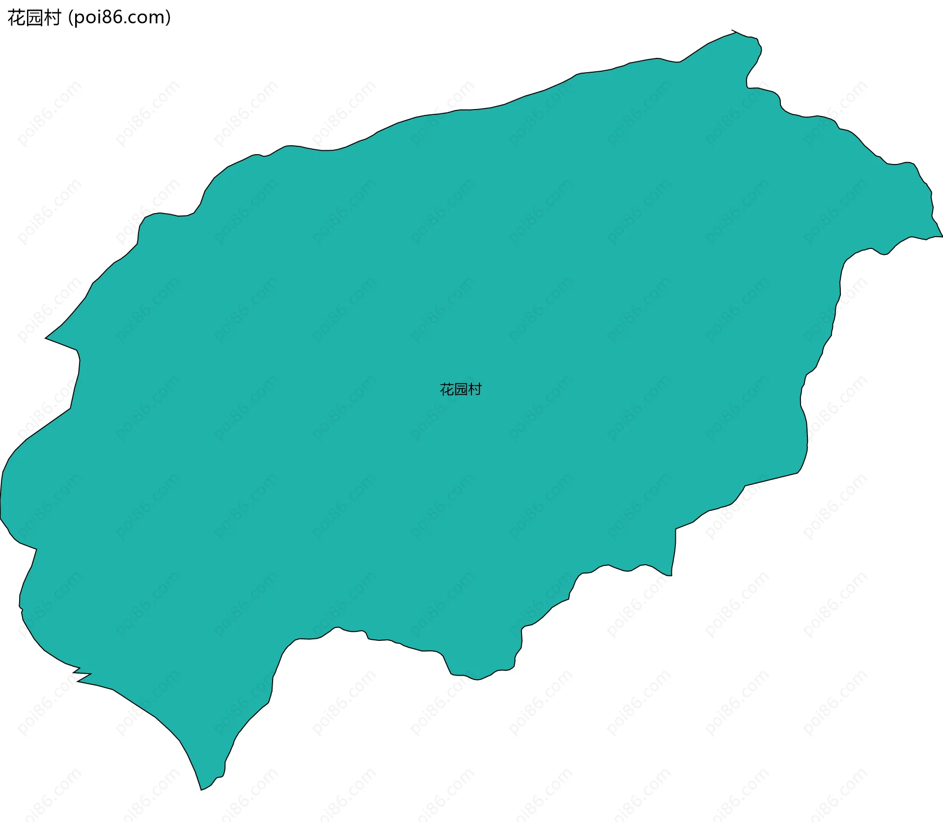 花园村边界地图