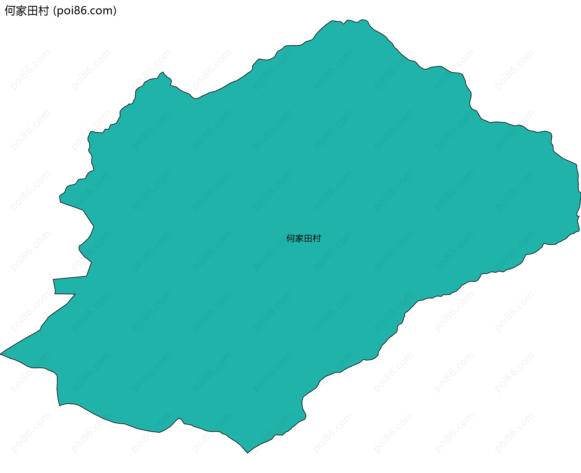 何家田村边界地图