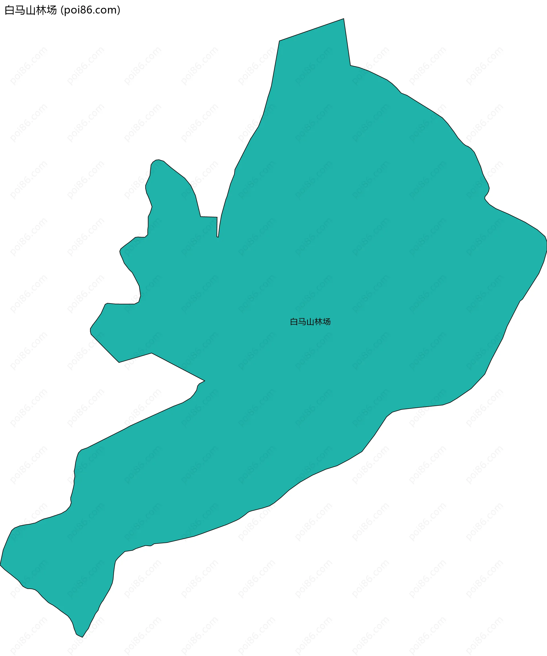 白马山林场边界地图