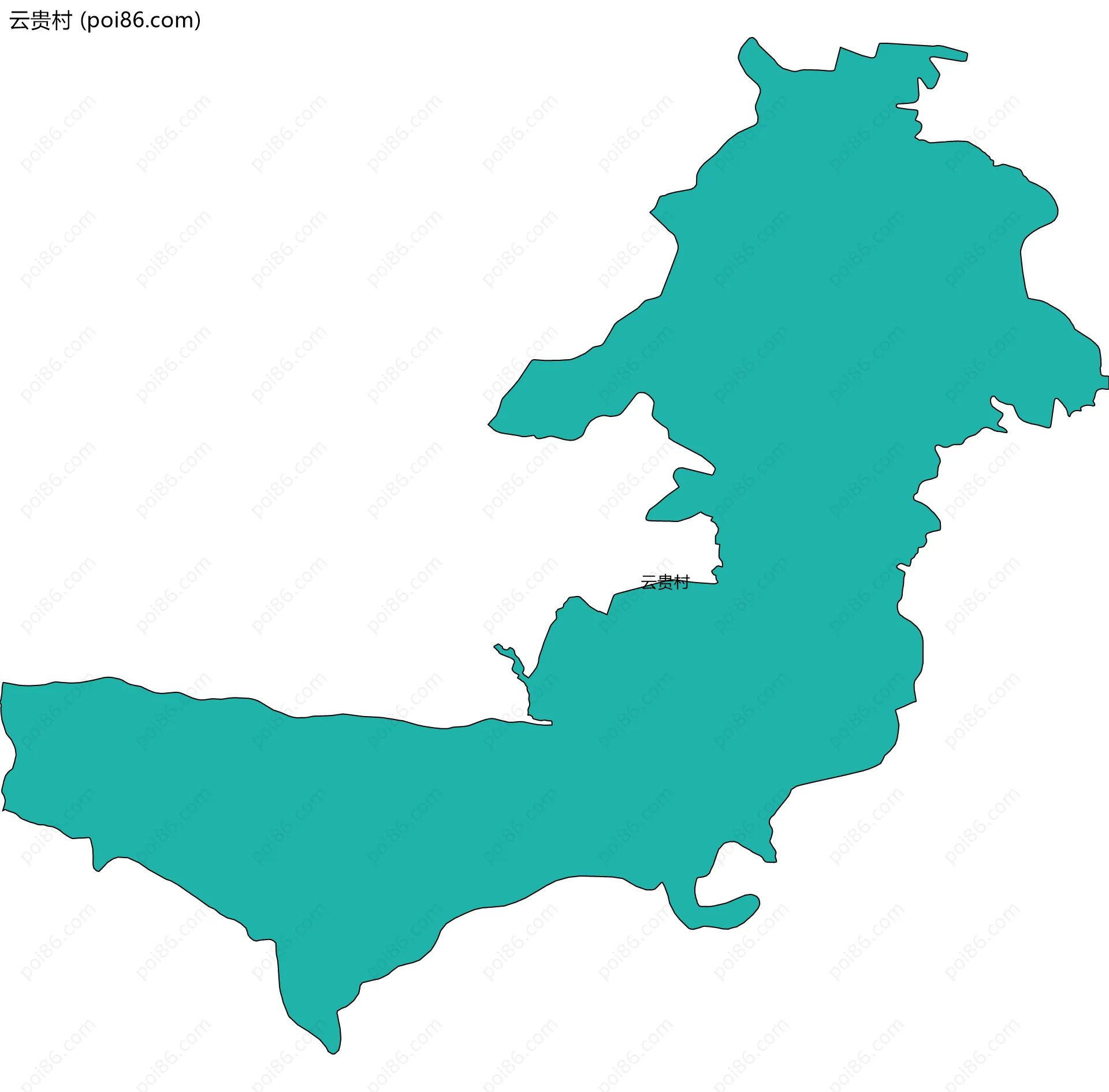 云贵村边界地图