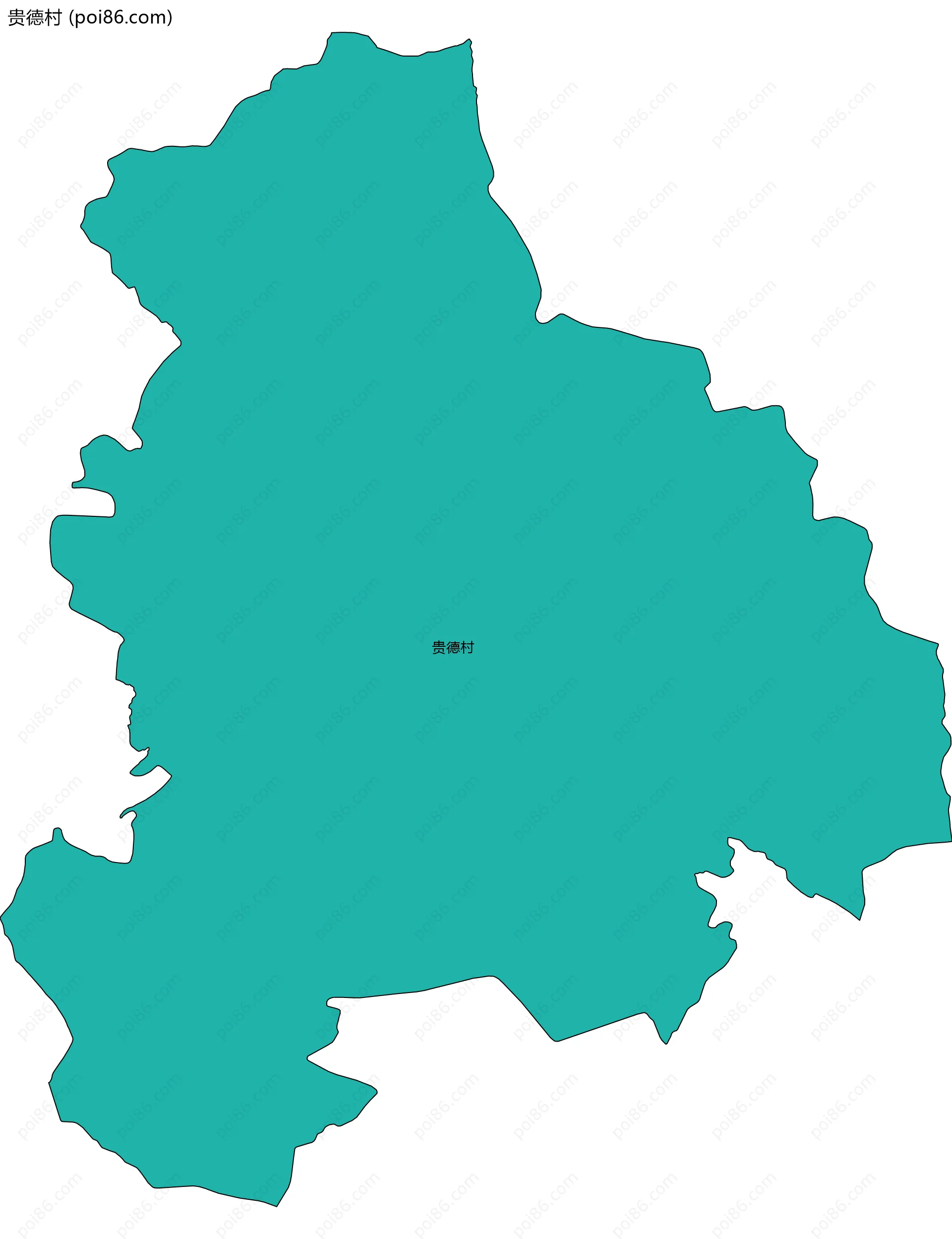 贵德村边界地图