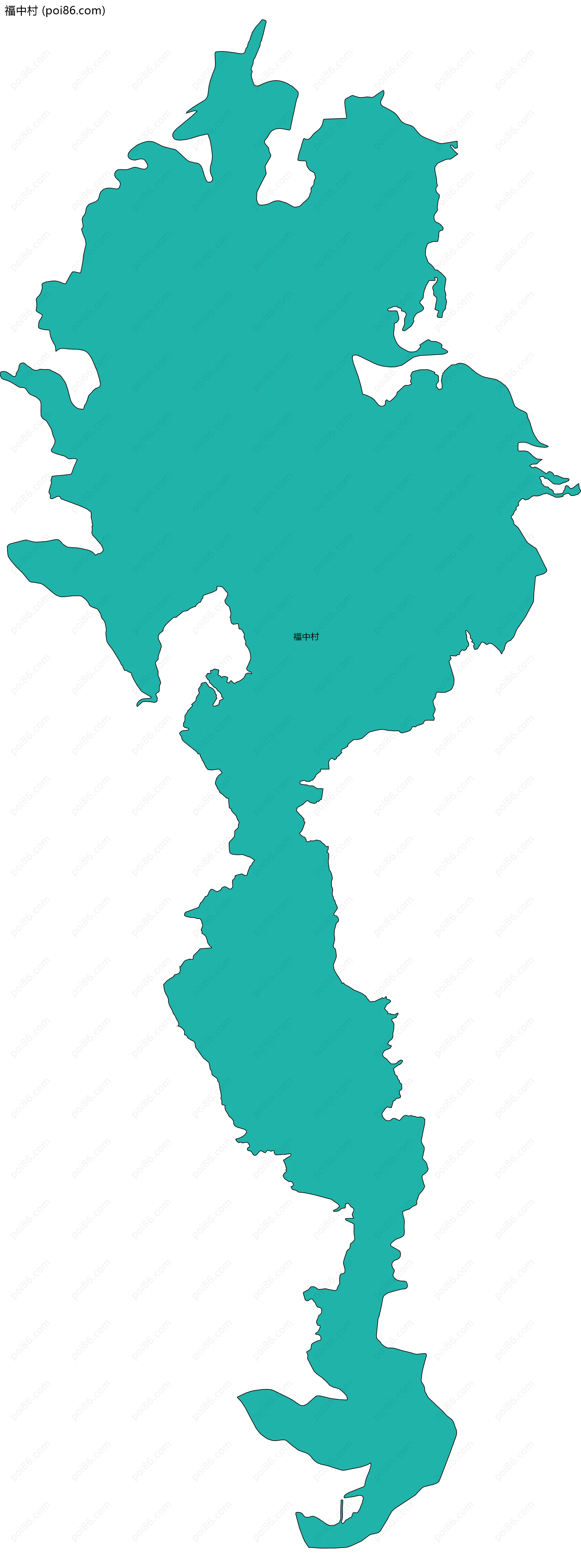 福中村边界地图