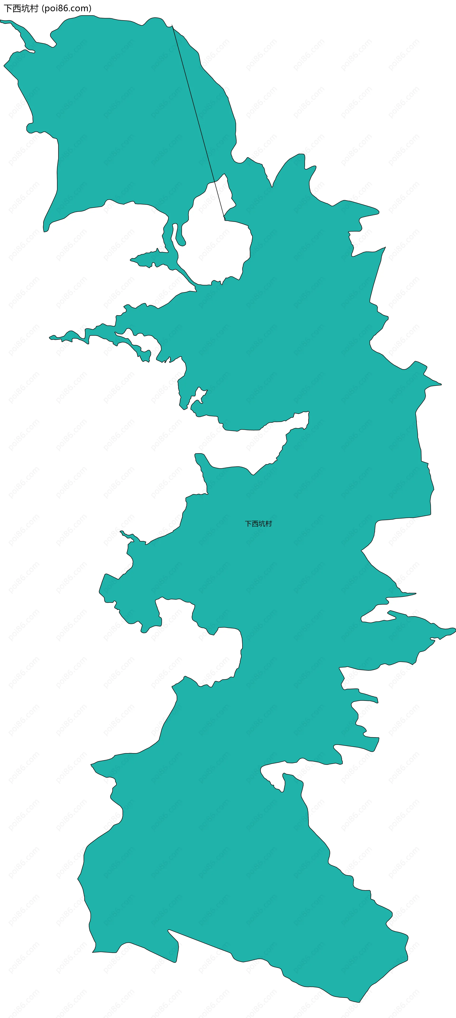 下西坑村边界地图