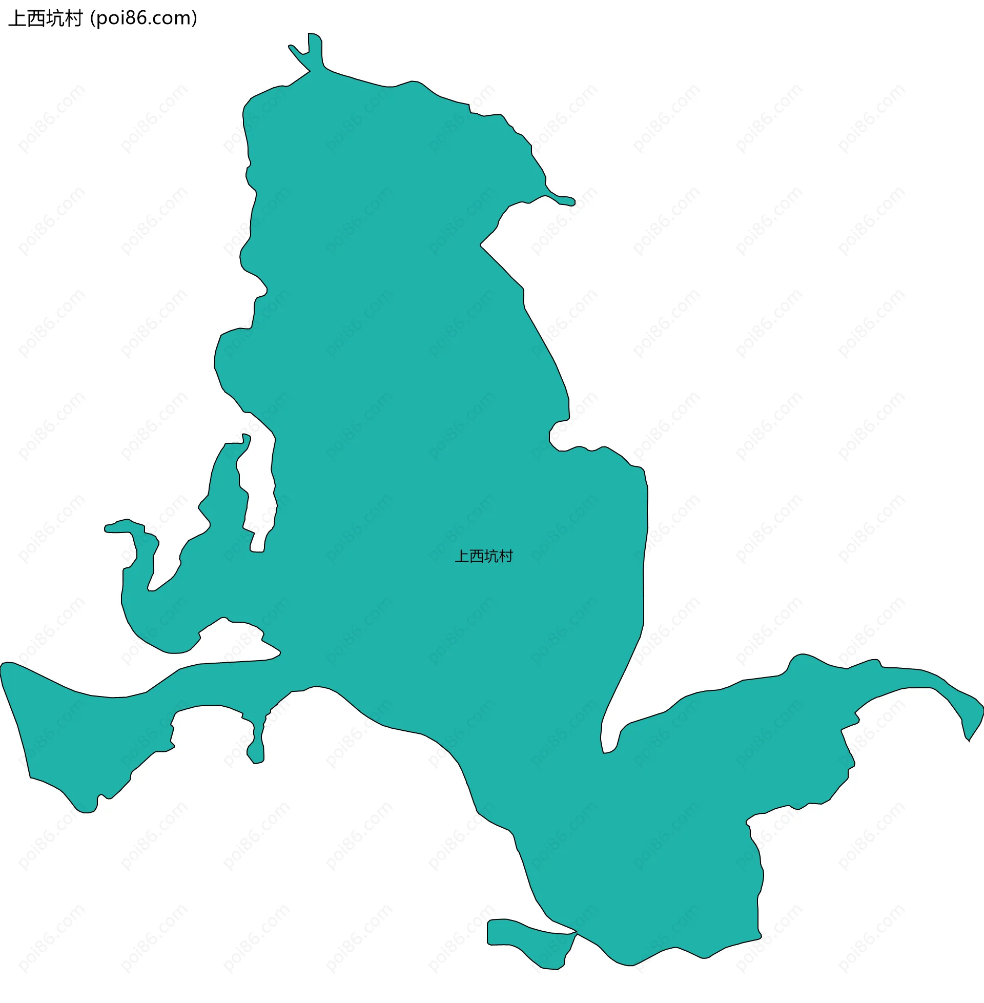 上西坑村边界地图