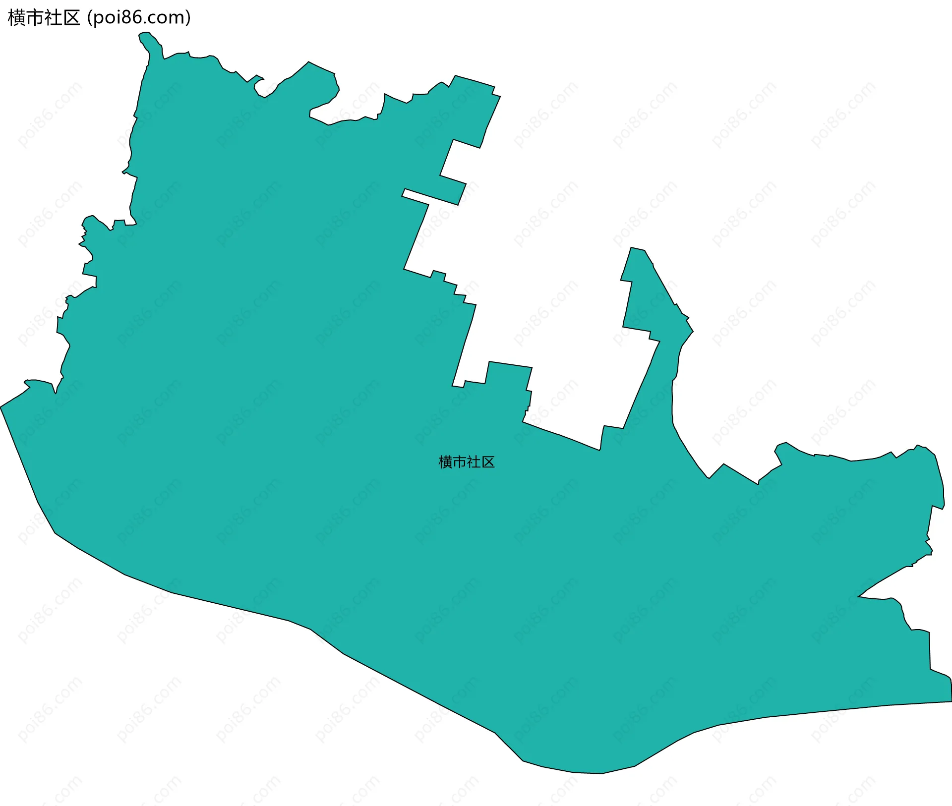 横市社区边界地图