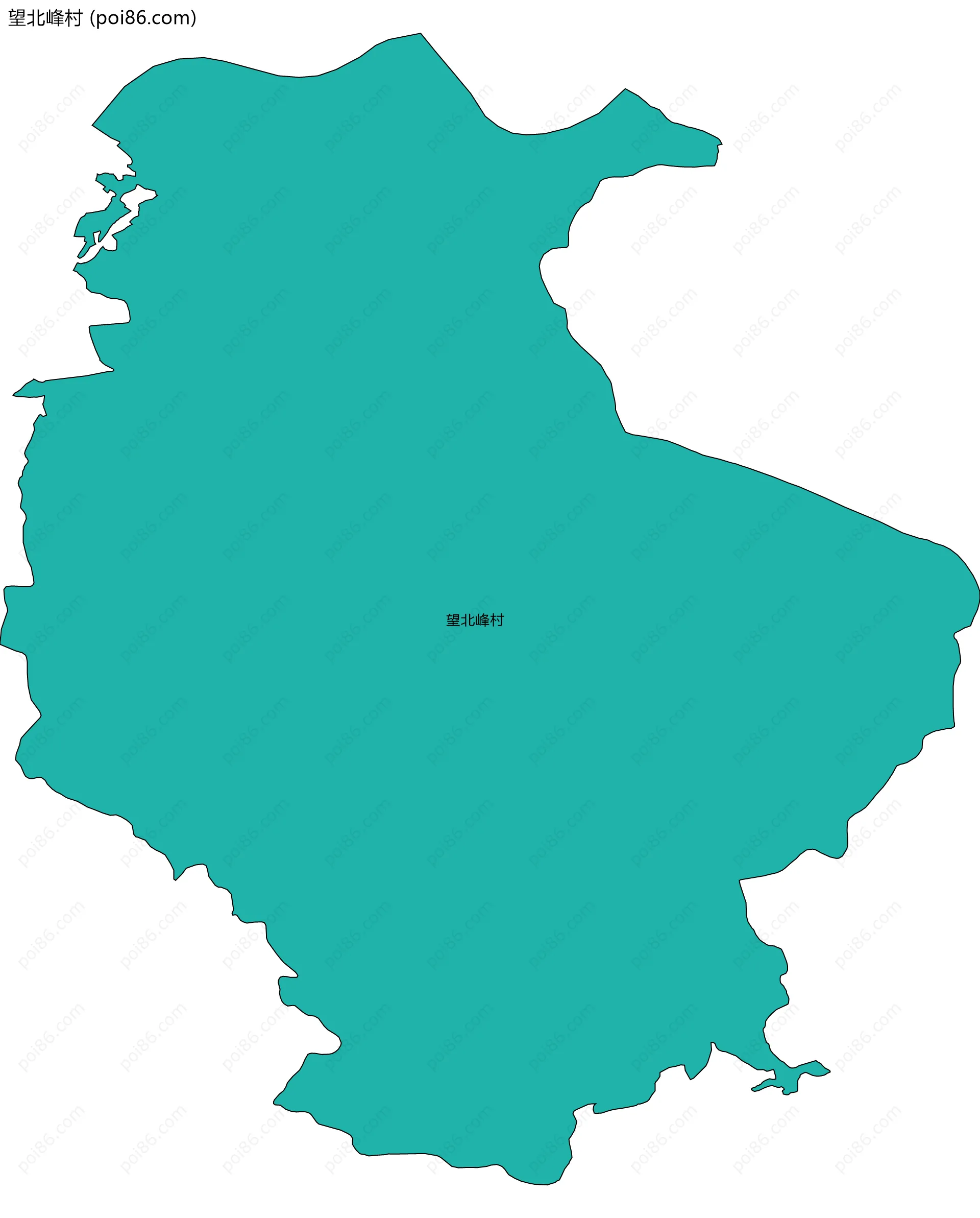 望北峰村边界地图