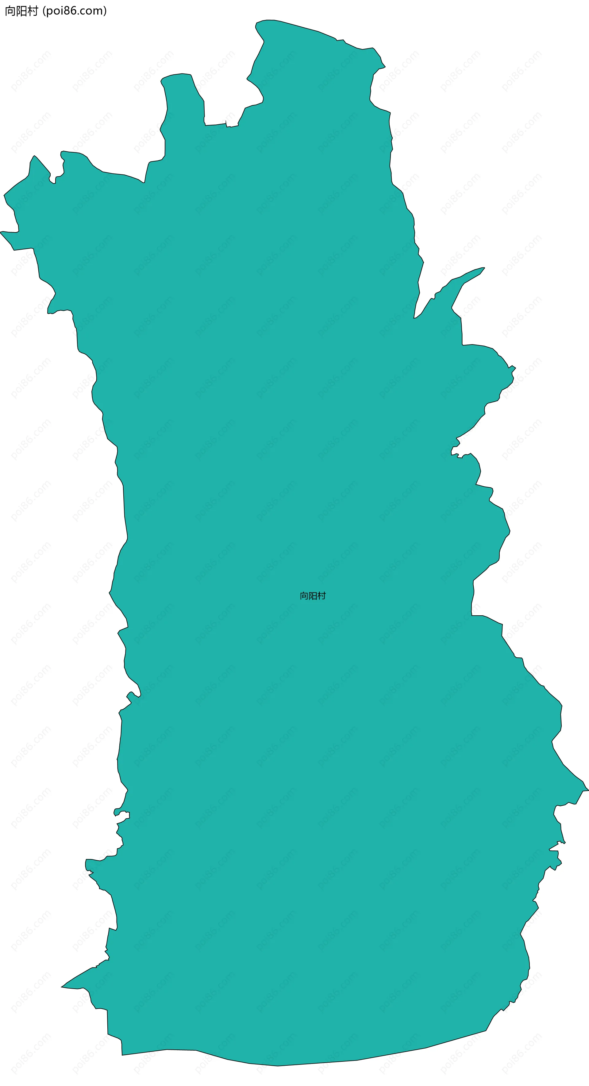 向阳村边界地图