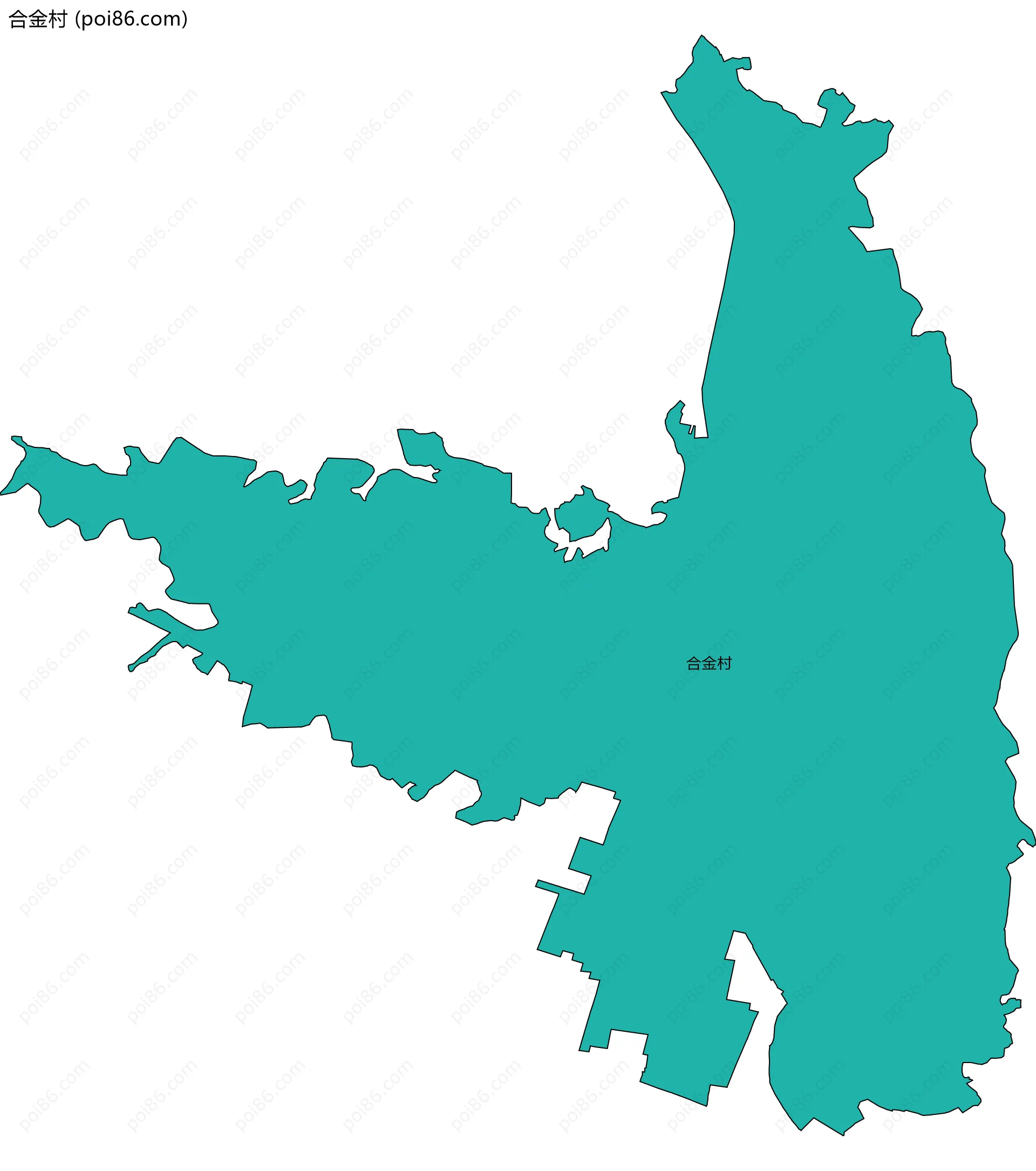 合金村边界地图