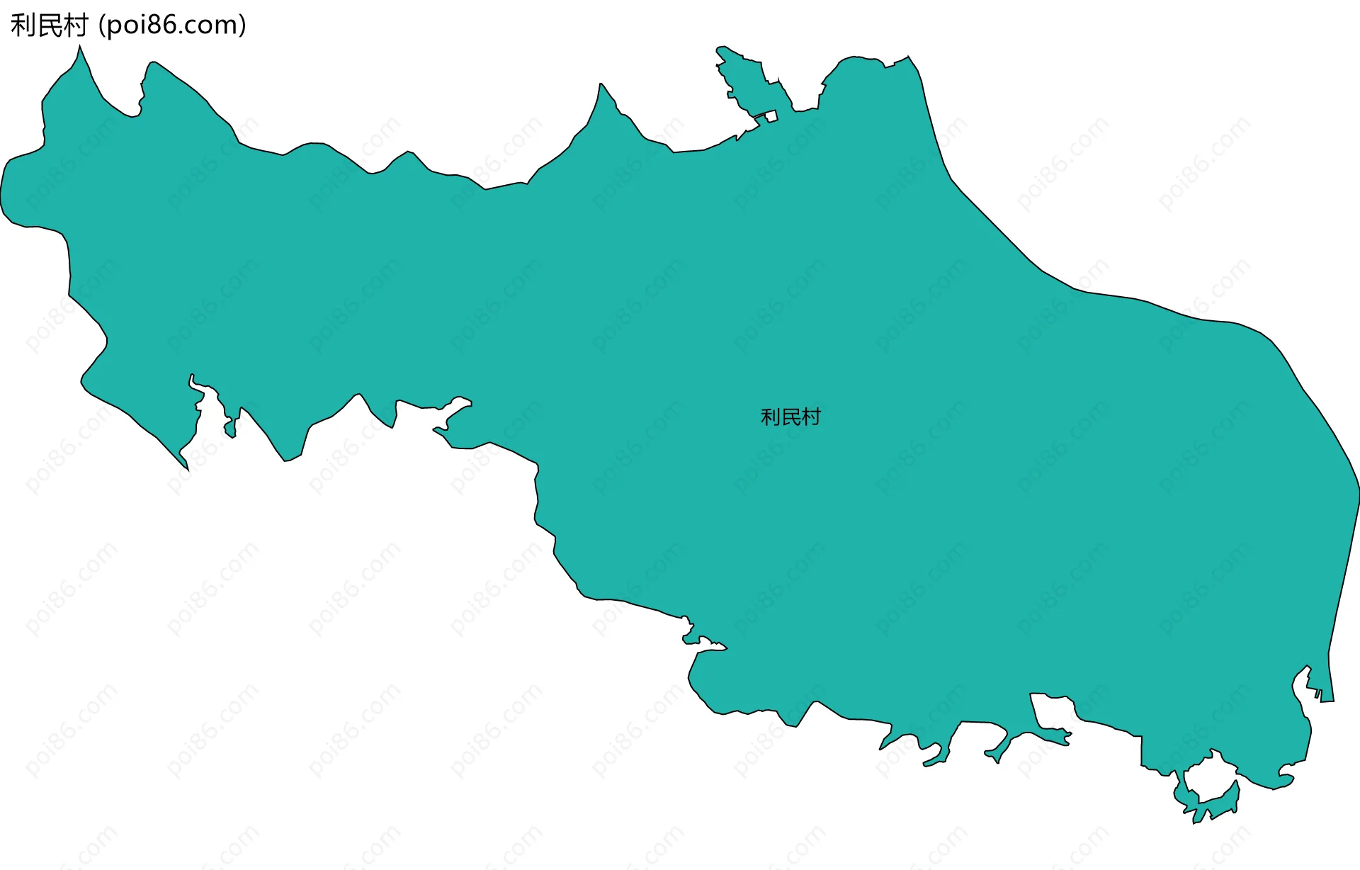 利民村边界地图