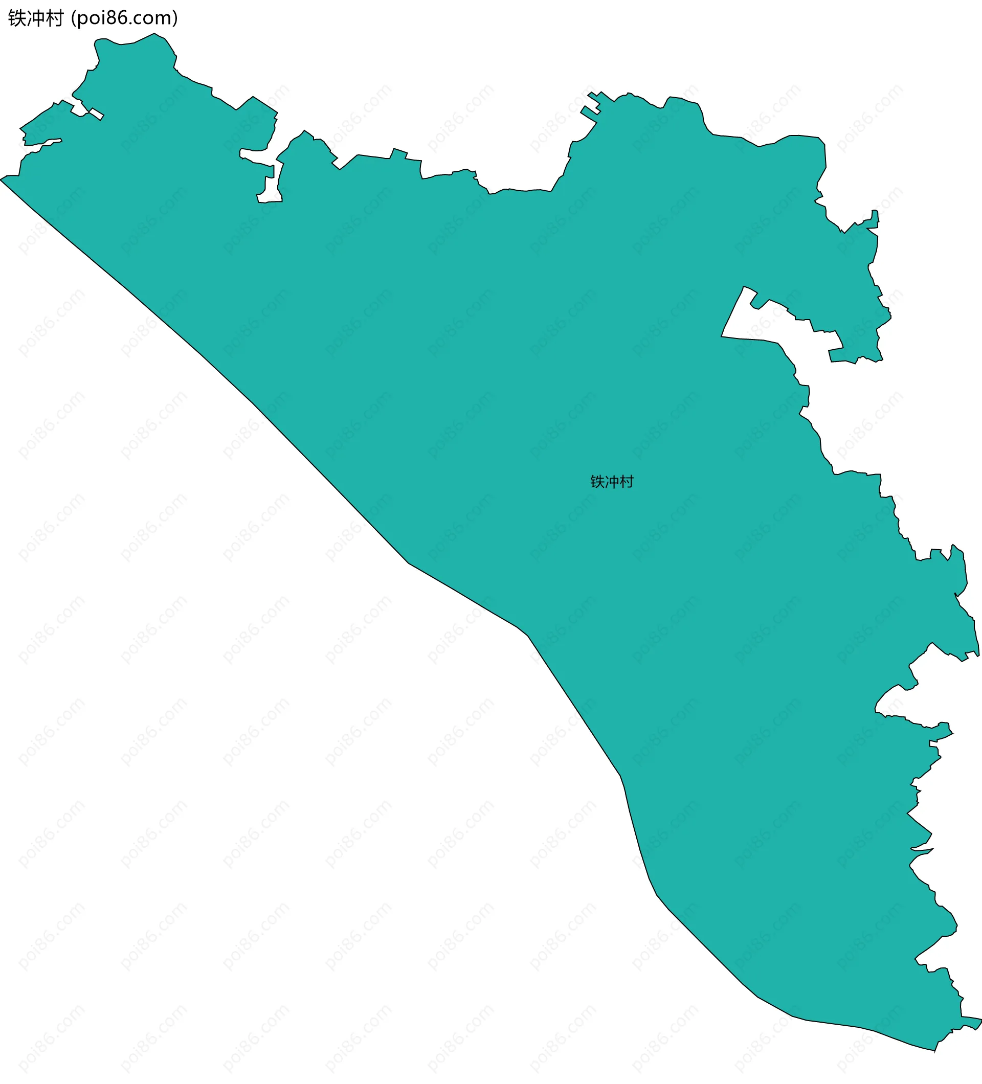 铁冲村边界地图