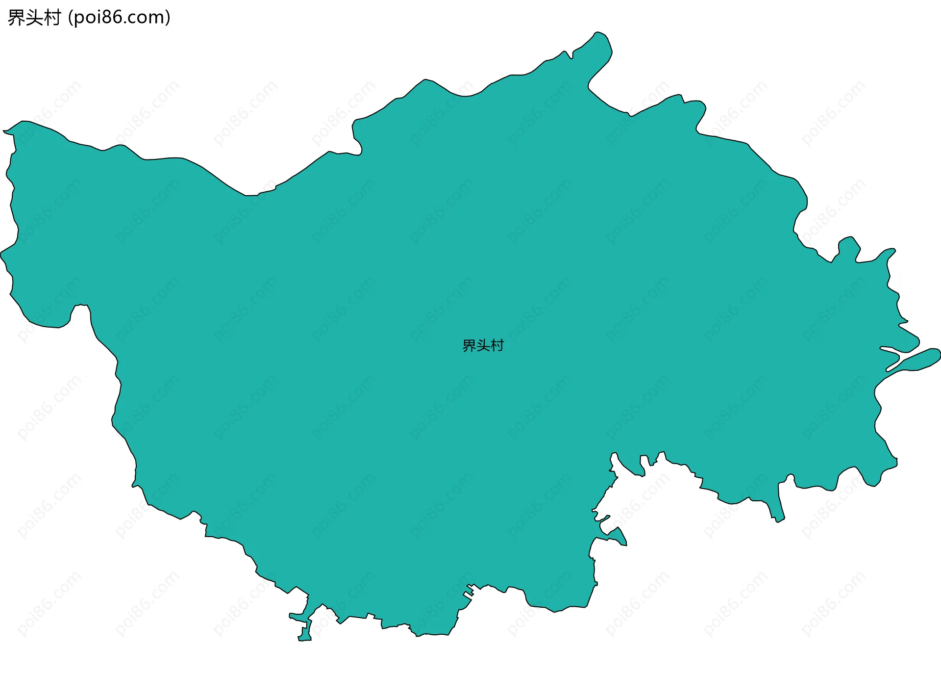 界头村边界地图