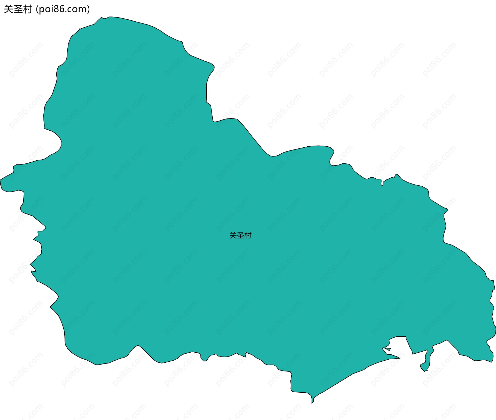 关圣村边界地图