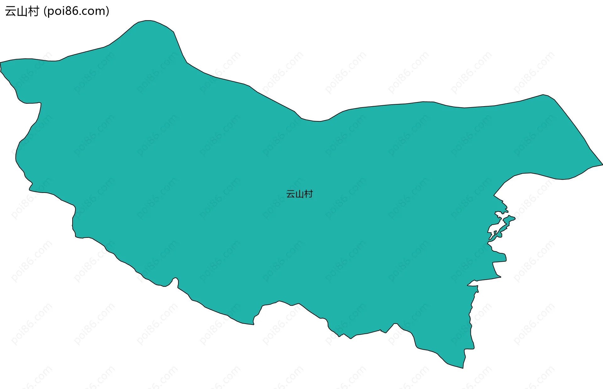 云山村边界地图