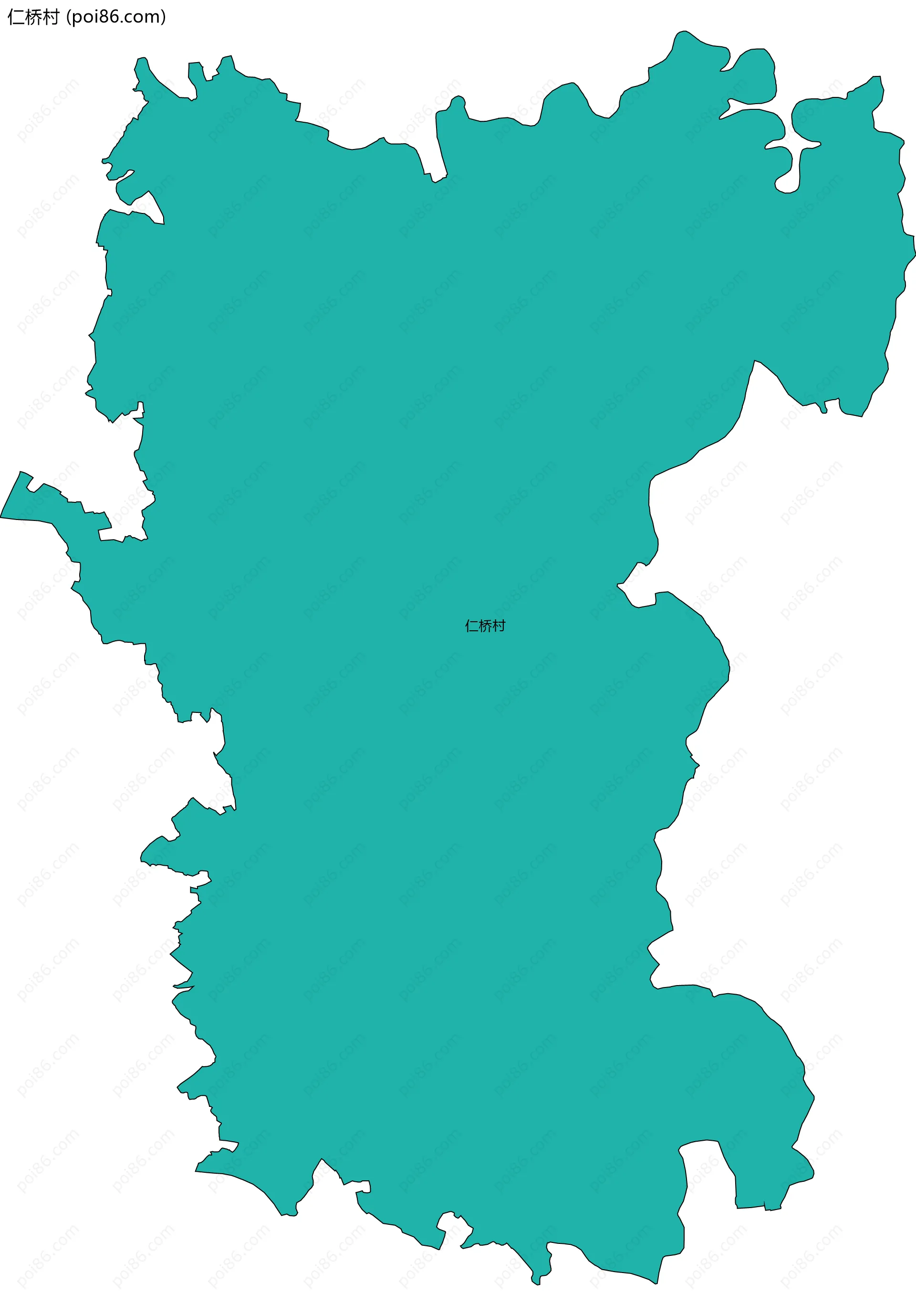 仁桥村边界地图