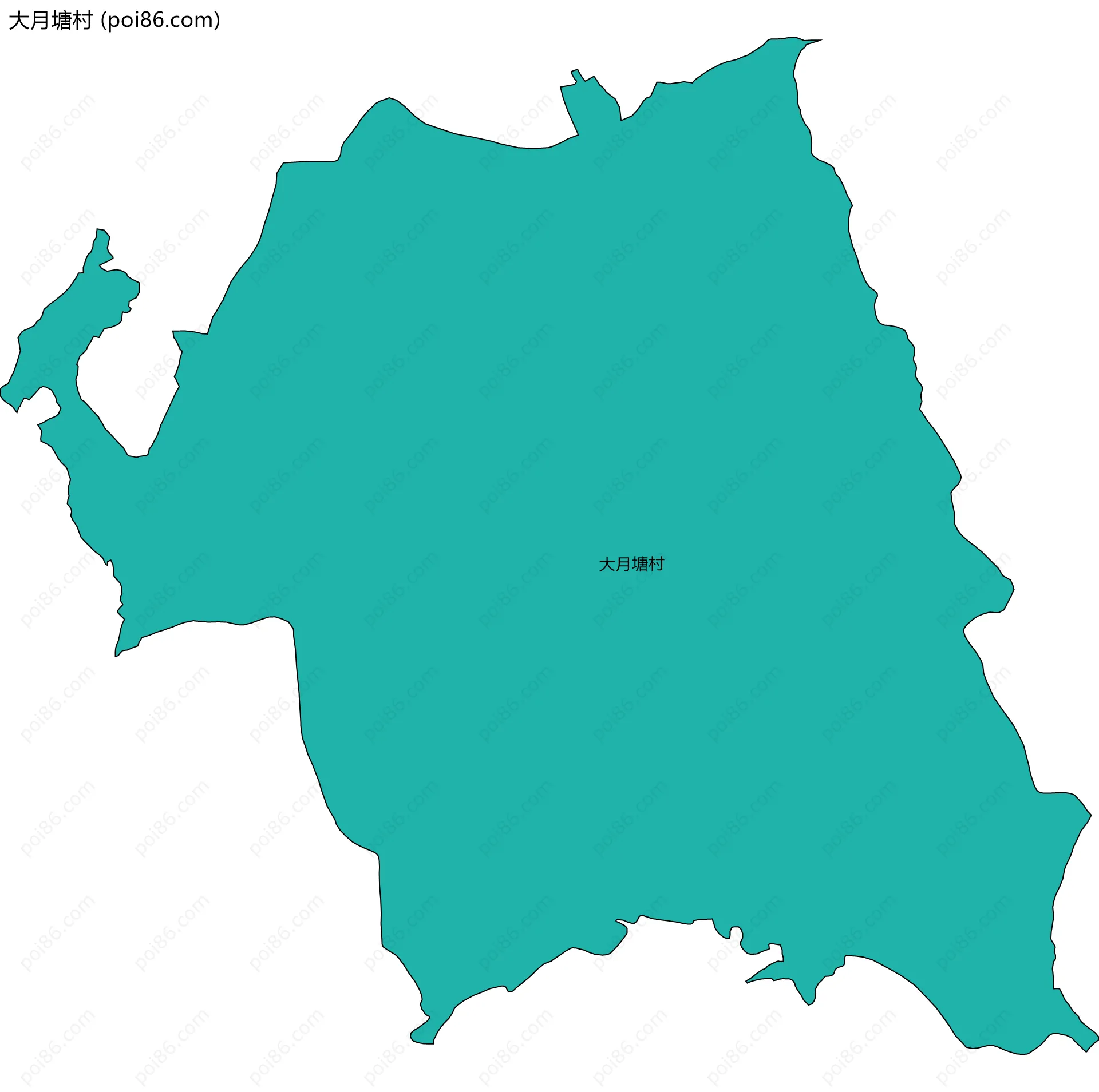 大月塘村边界地图