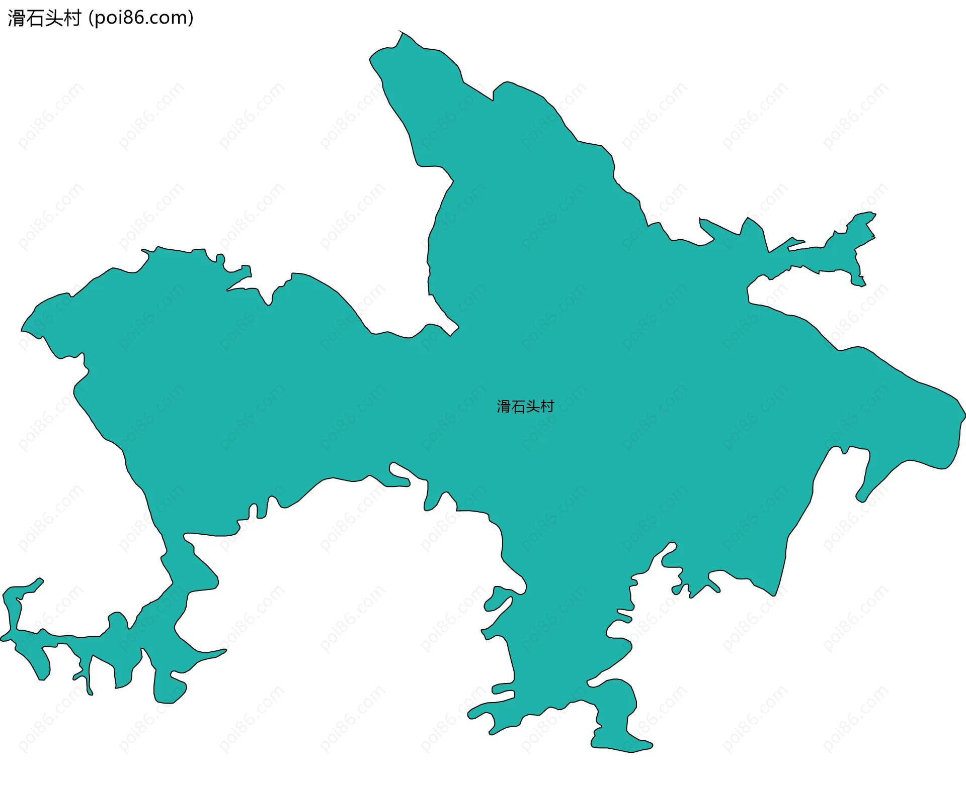 滑石头村边界地图