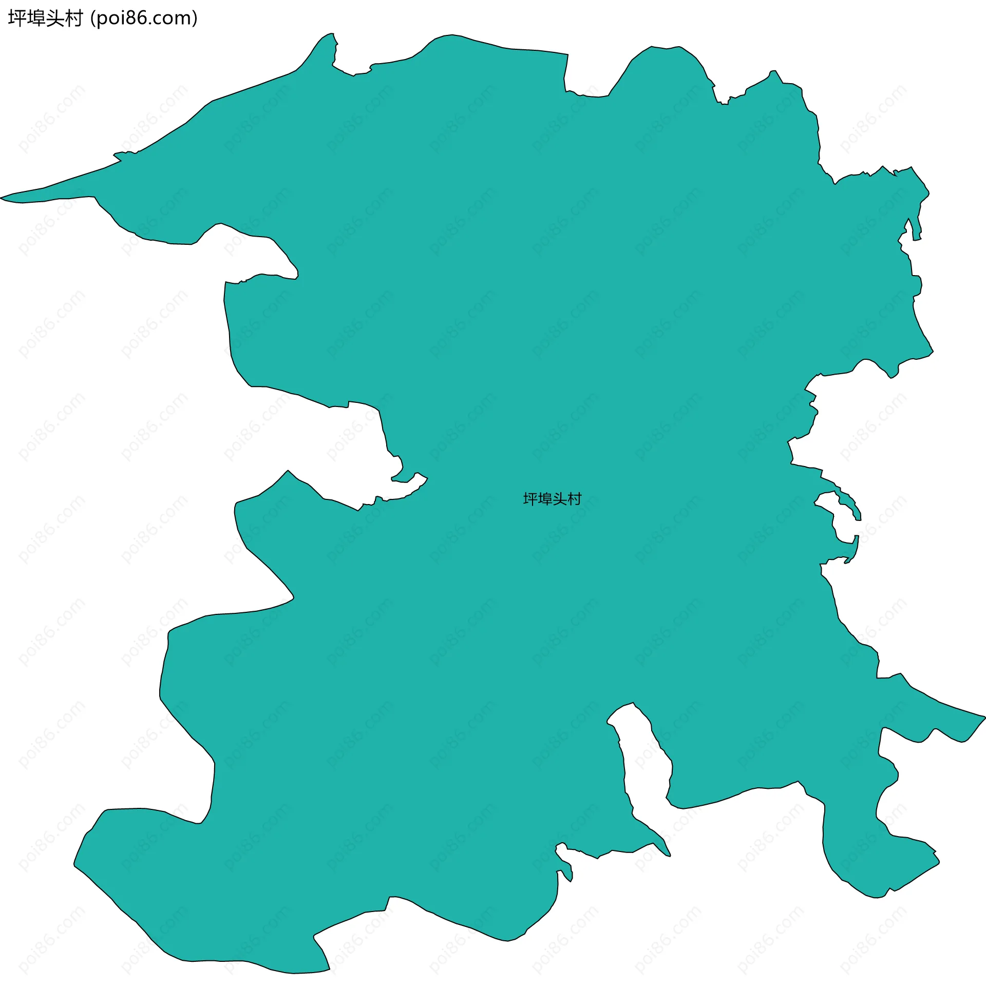 坪埠头村边界地图