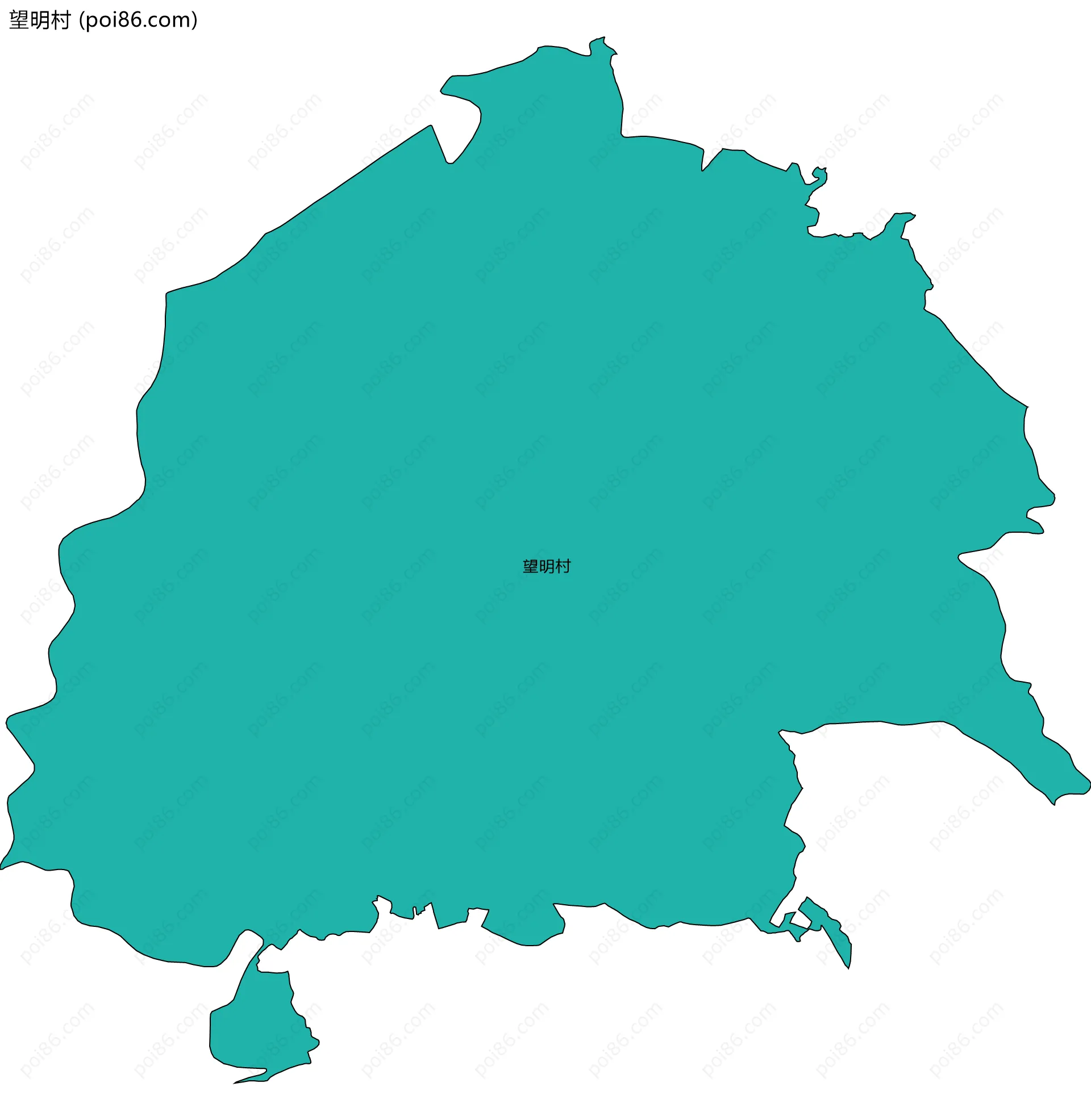 望明村边界地图