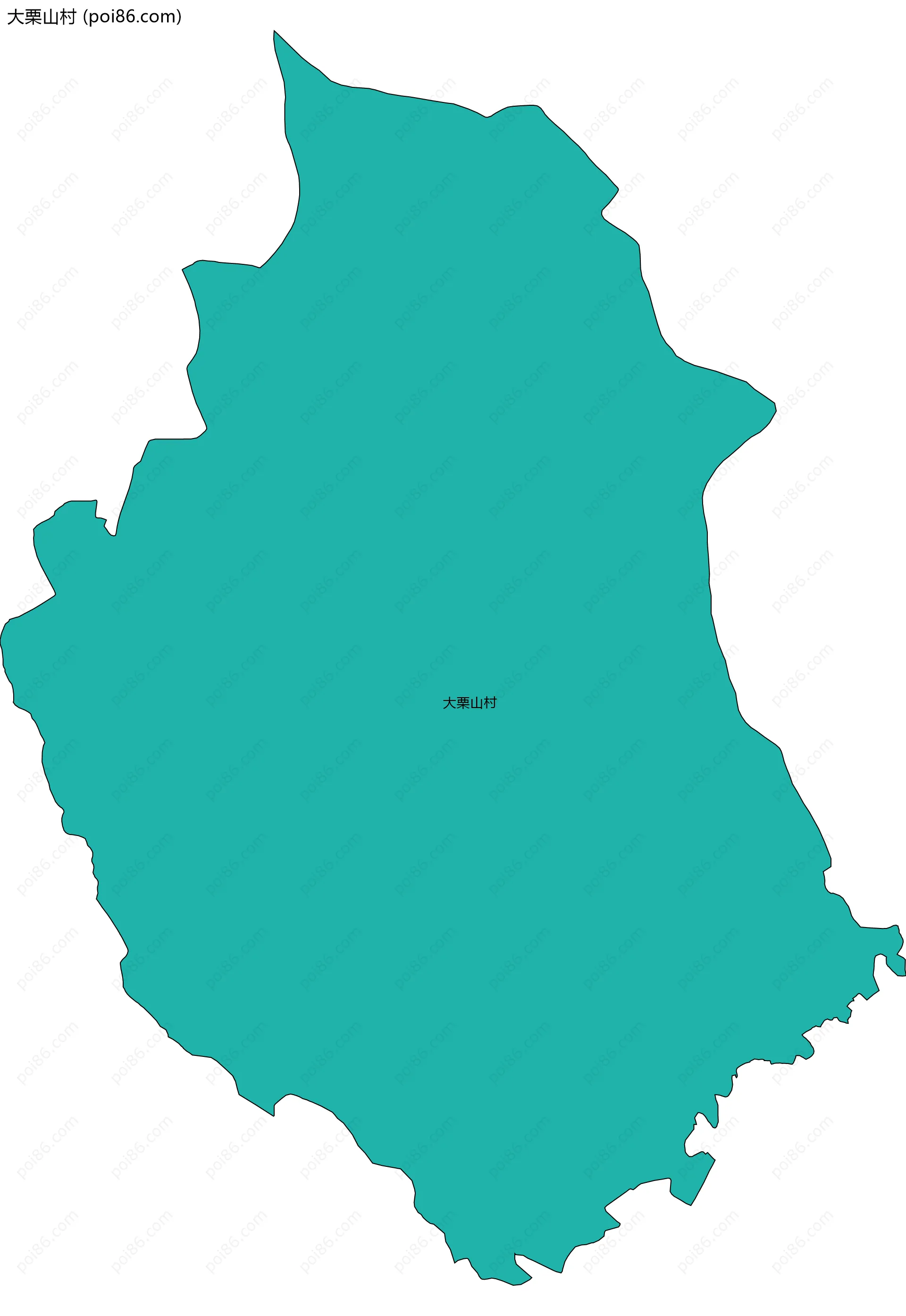 大栗山村边界地图