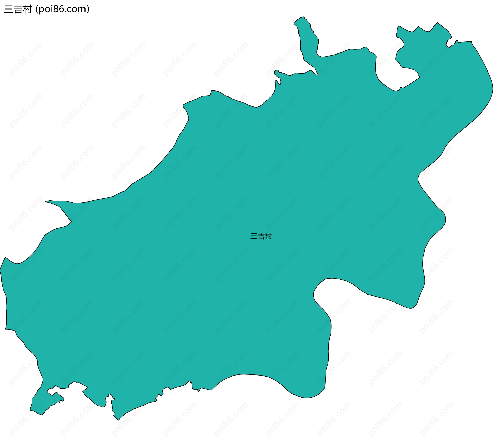 三吉村边界地图