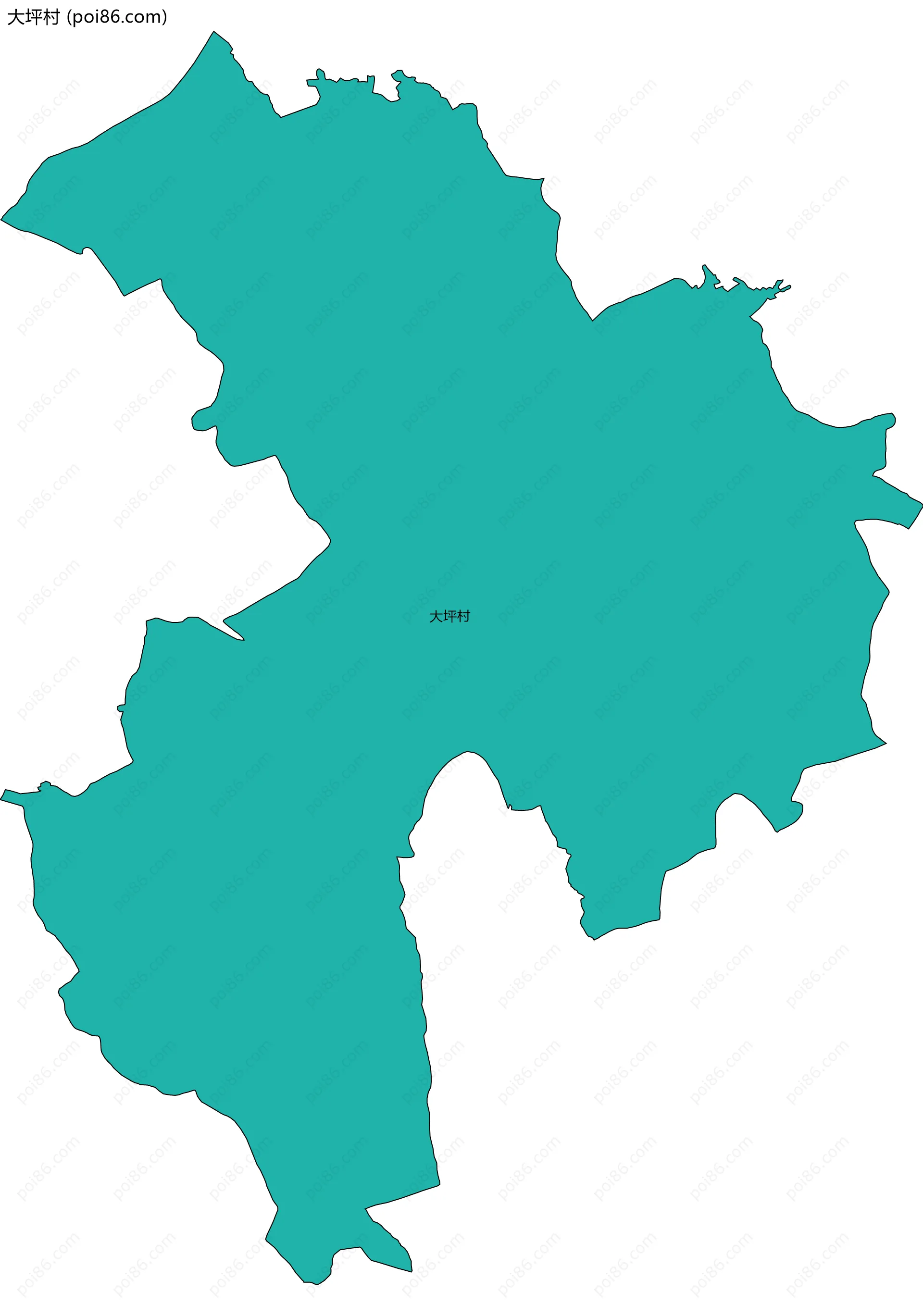 大坪村边界地图