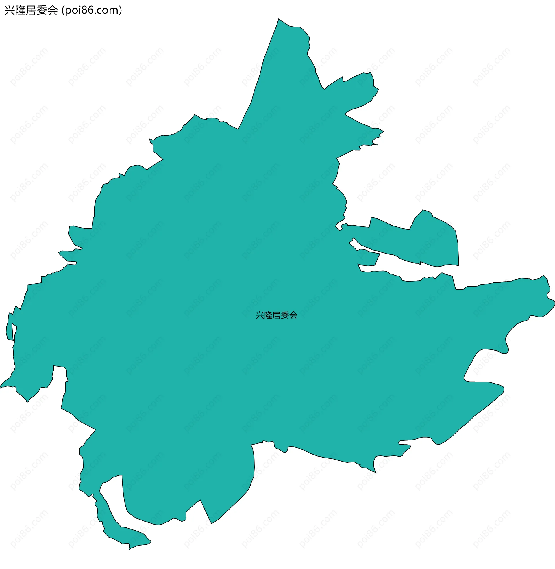 兴隆居委会边界地图