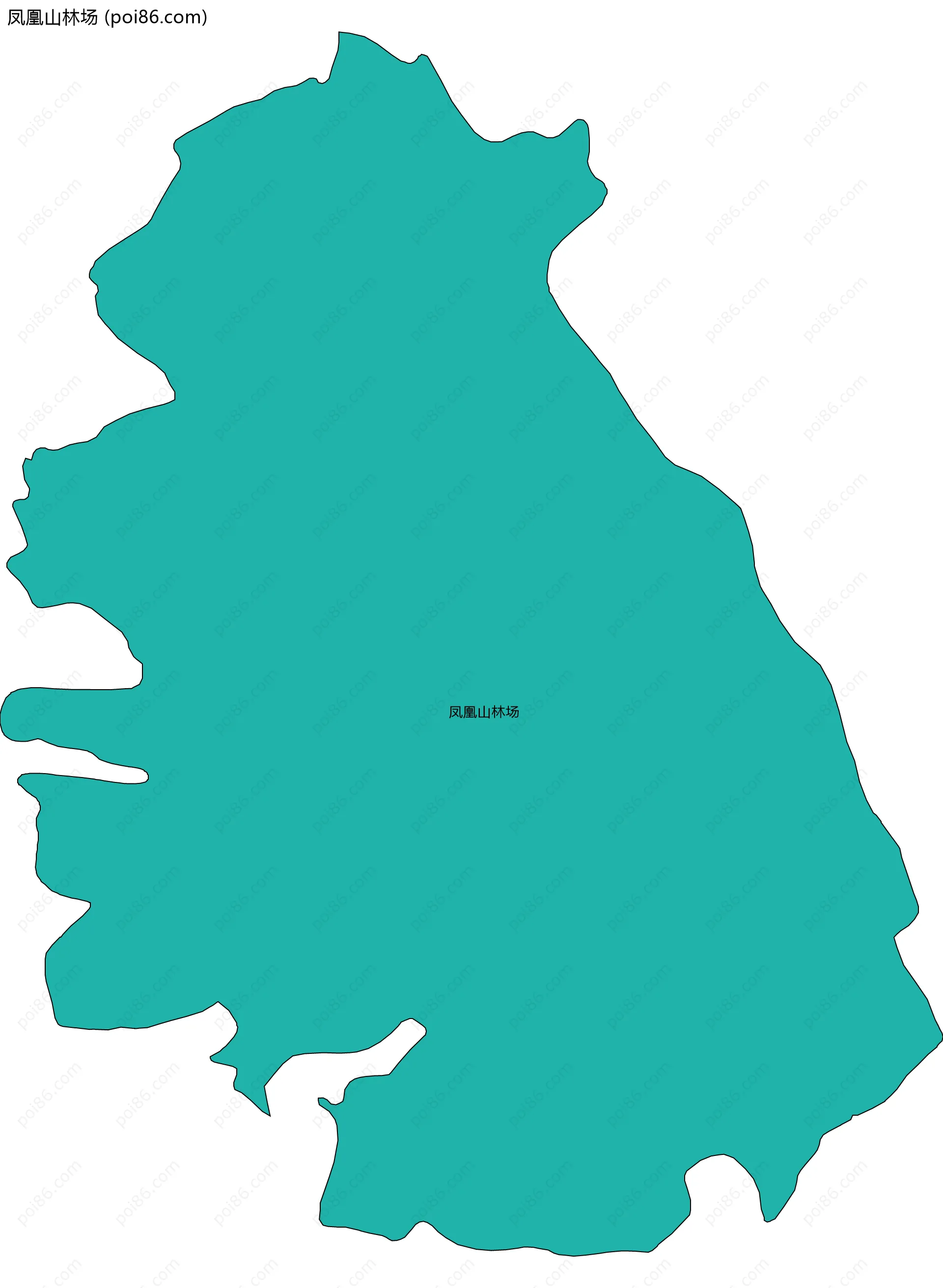 凤凰山林场边界地图