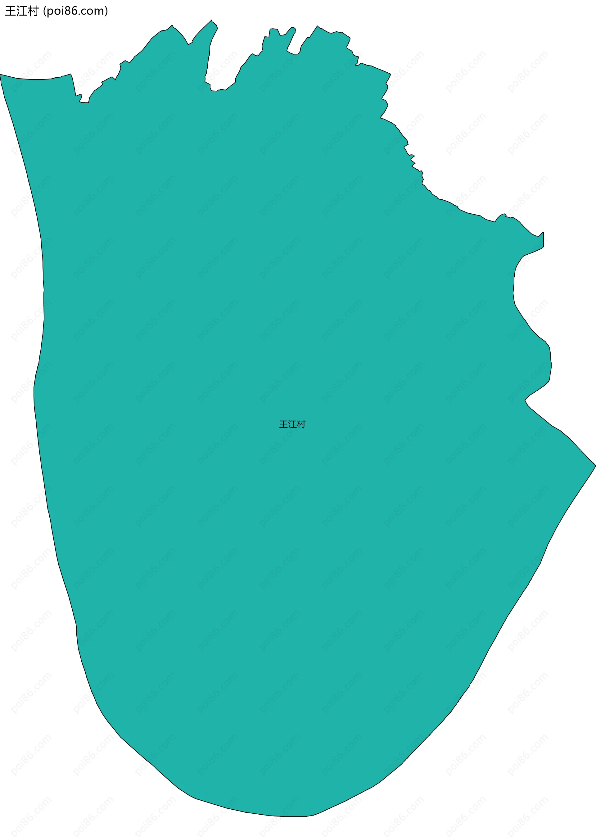 王江村边界地图