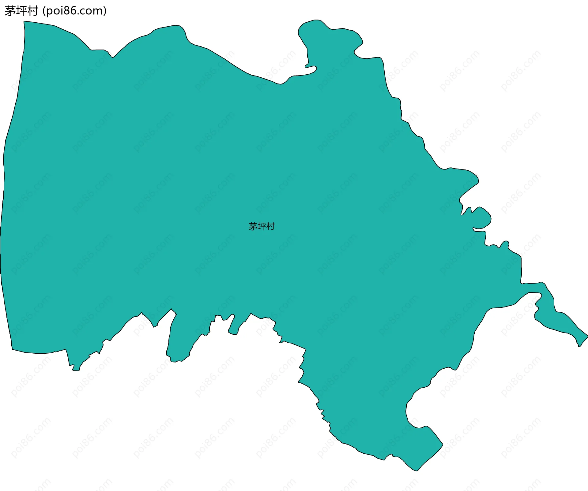 茅坪村边界地图