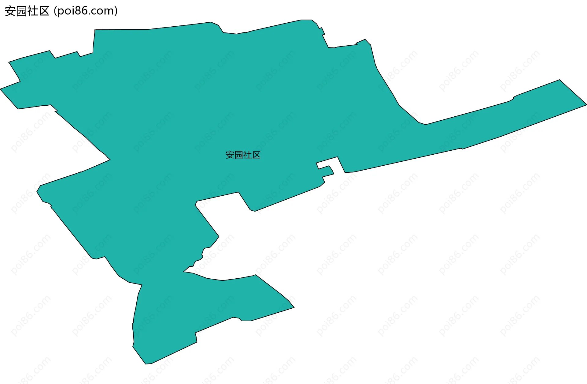 安园社区边界地图