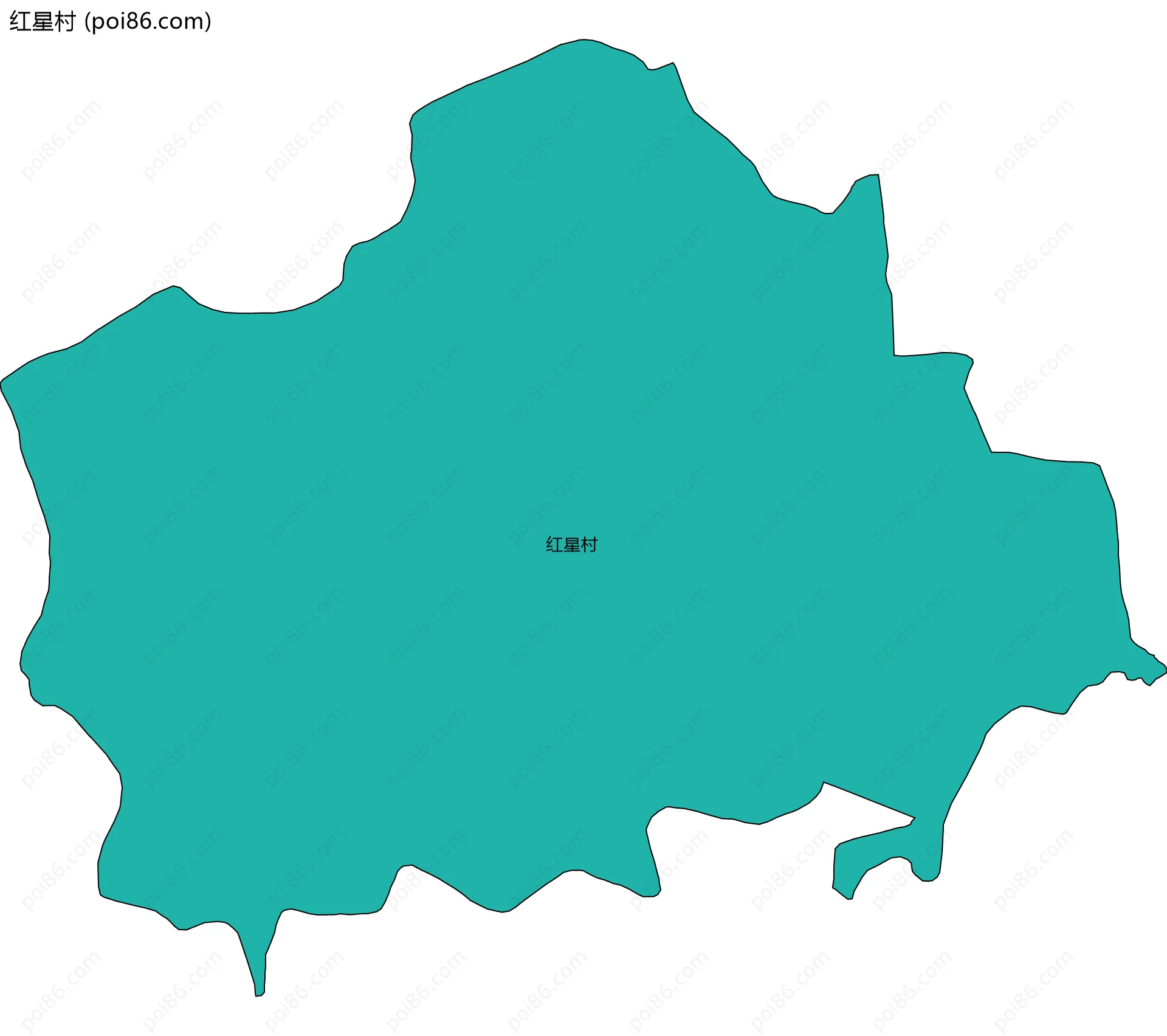 红星村边界地图