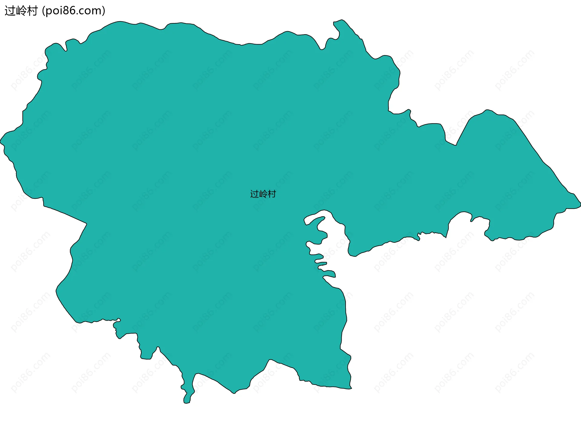 过岭村边界地图