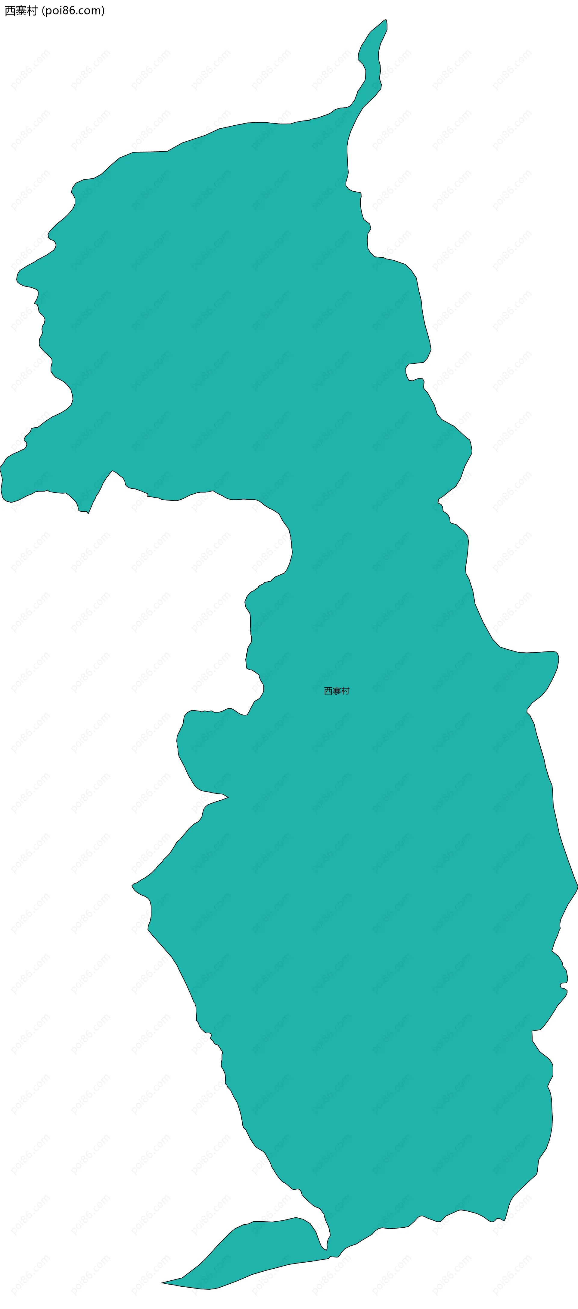 西寨村边界地图