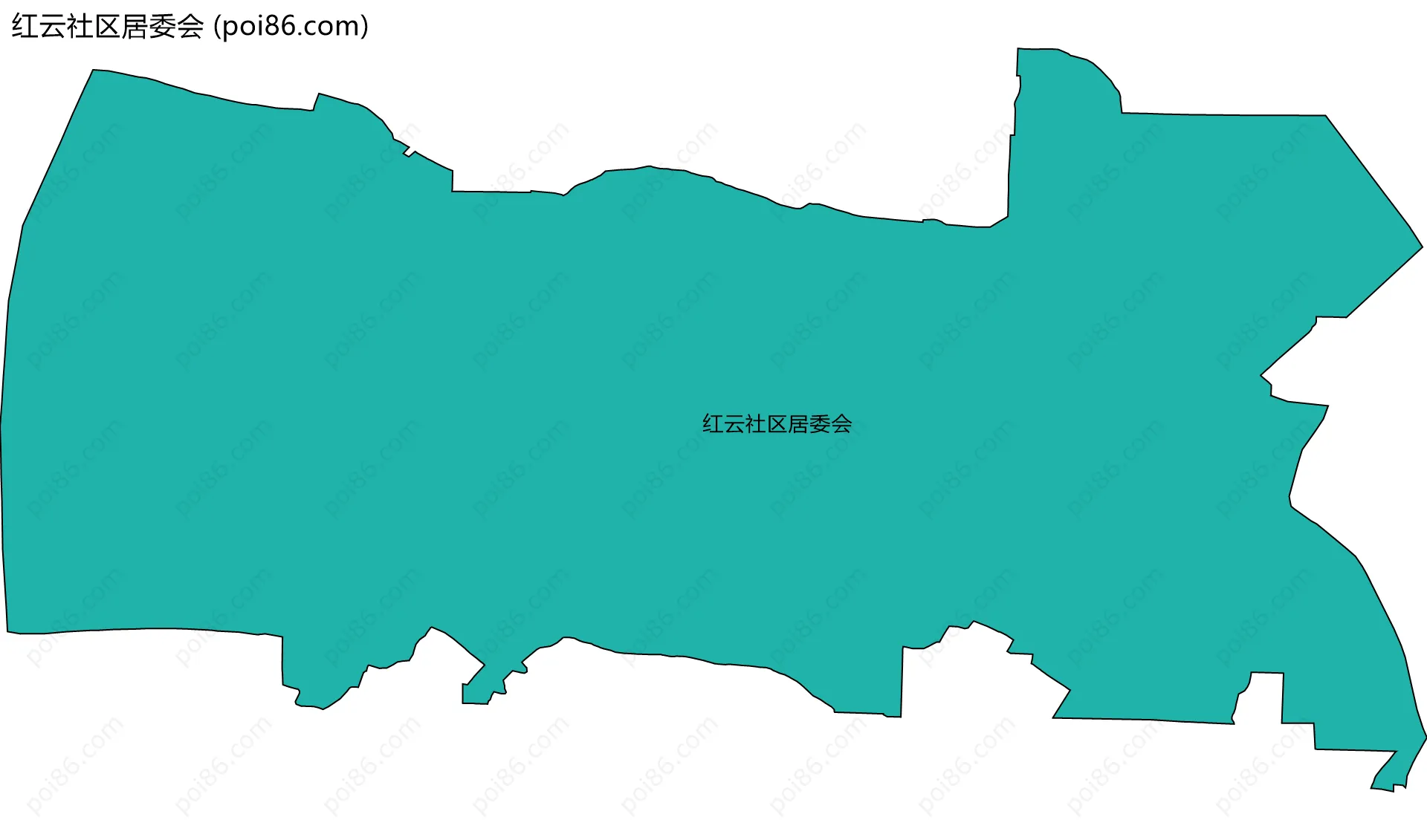 红云社区居委会边界地图