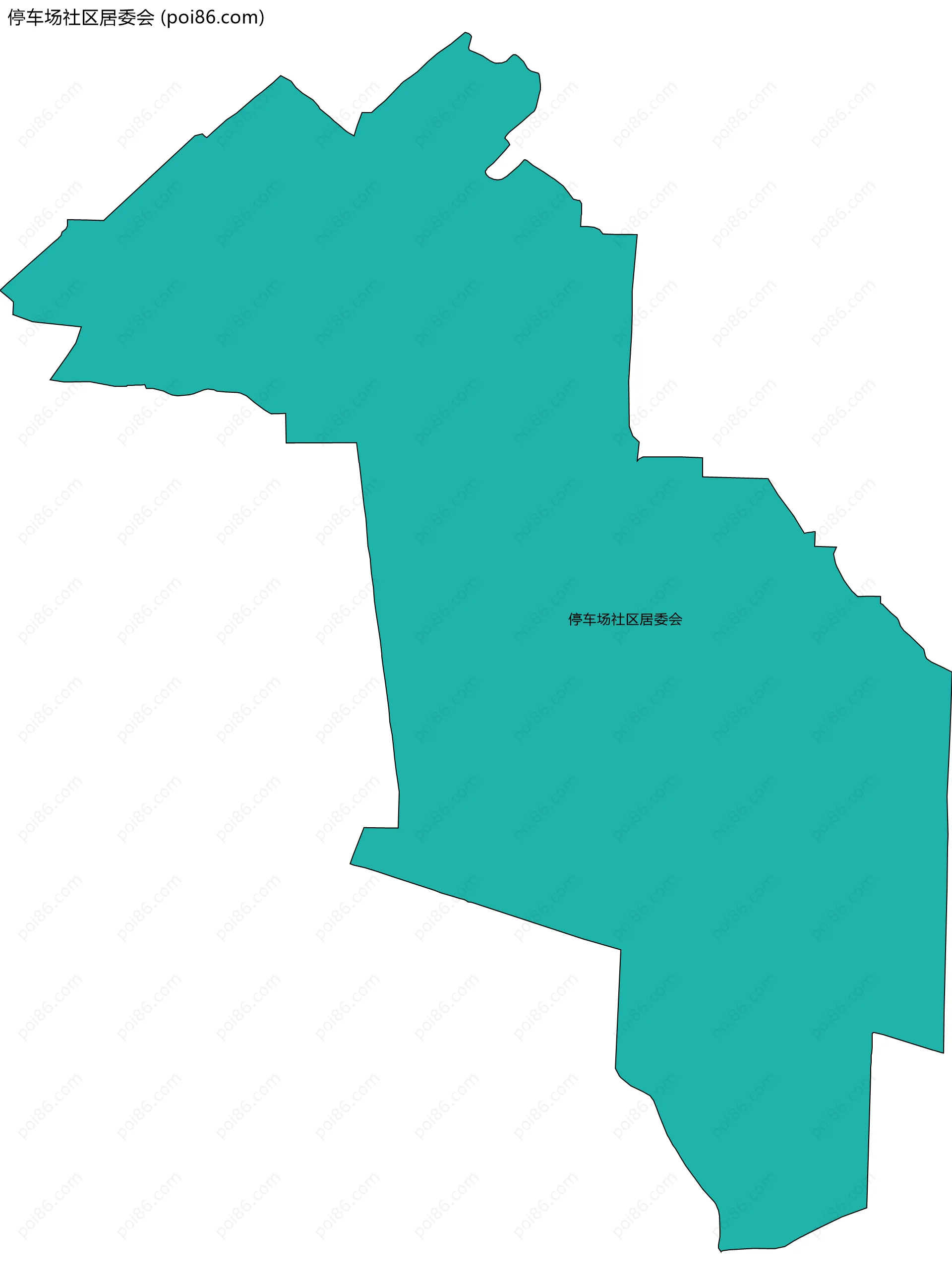 停车场社区居委会边界地图