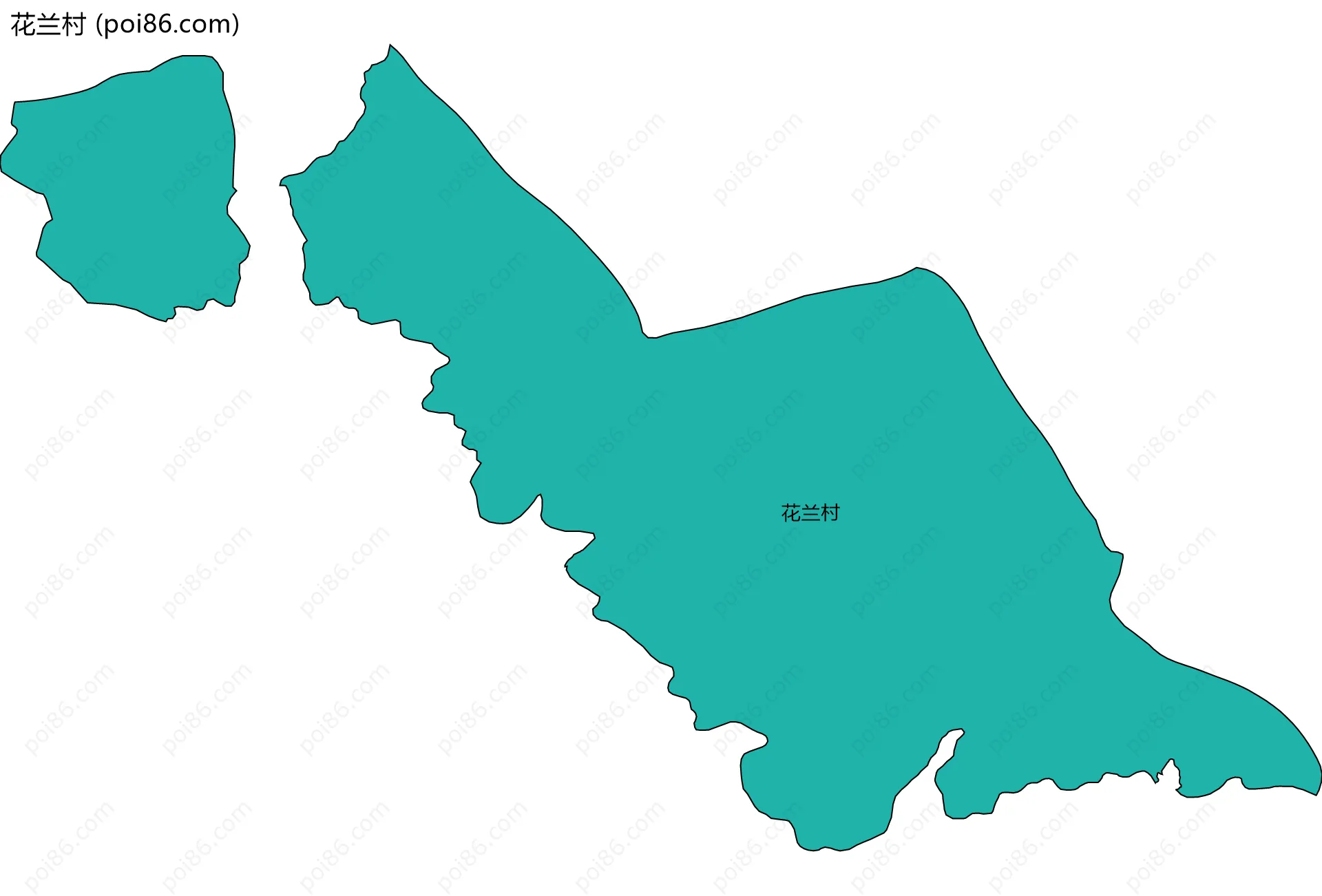 花兰村边界地图