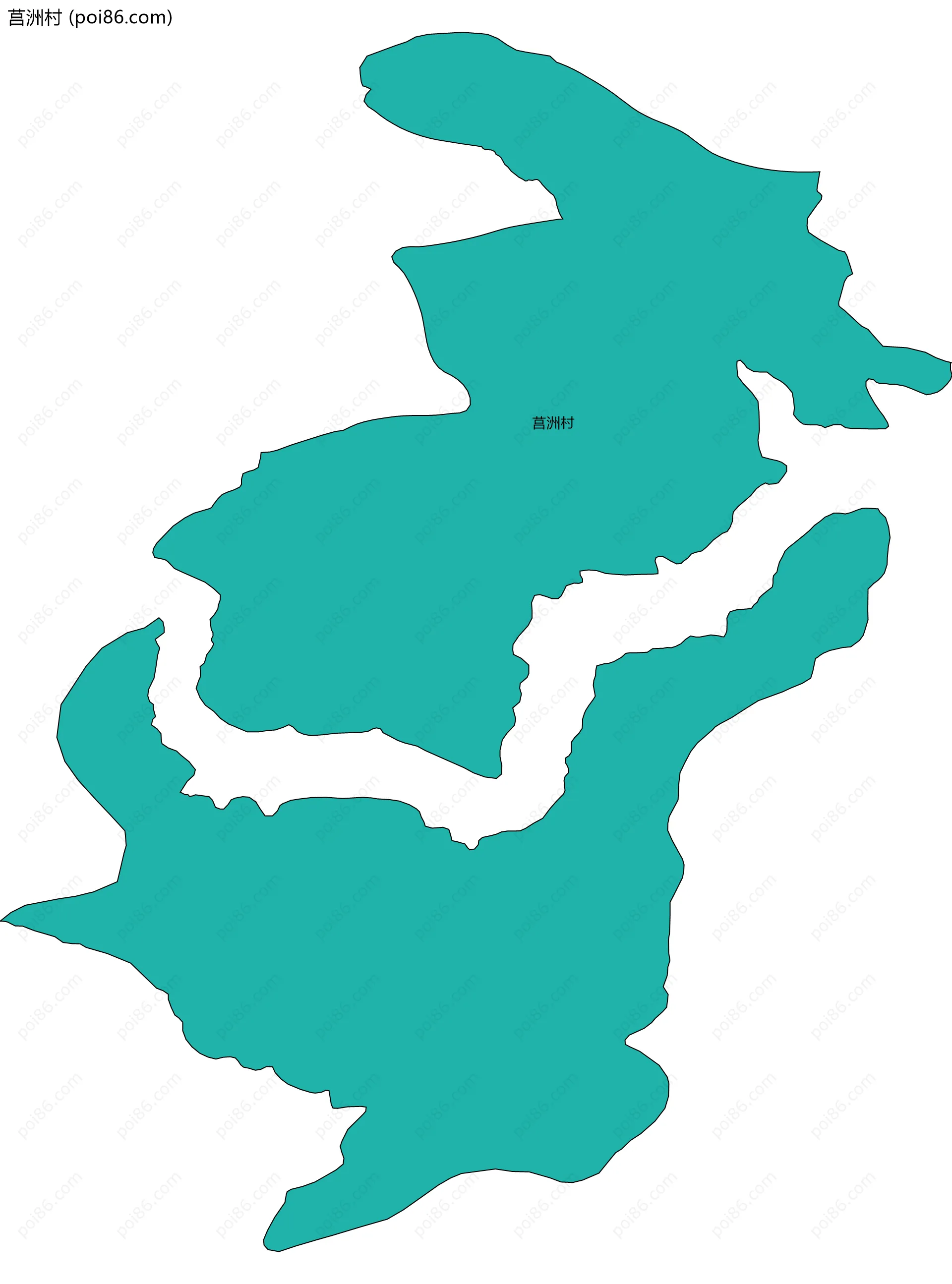 莒洲村边界地图