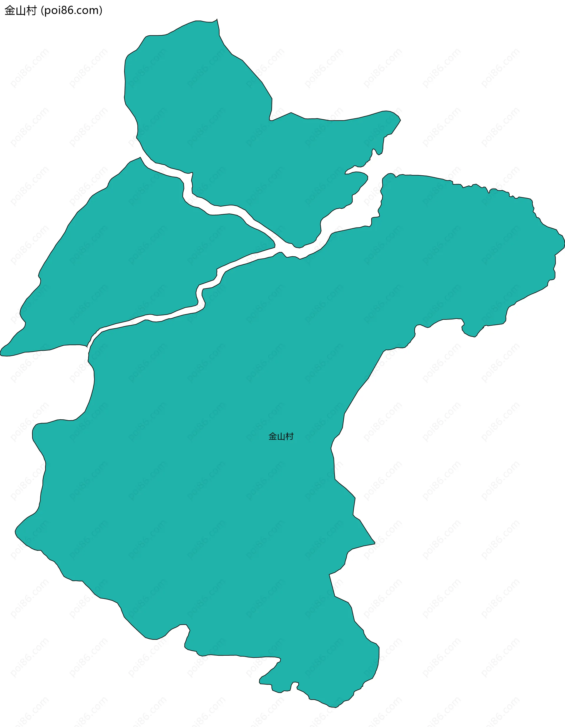 金山村边界地图