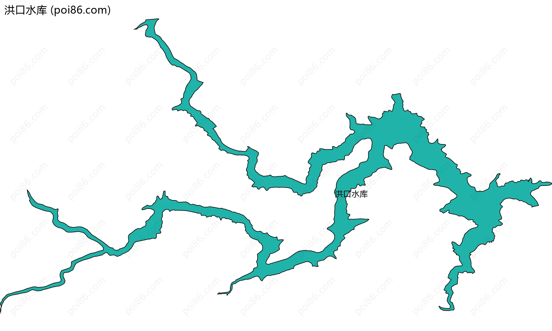 洪口水库边界地图