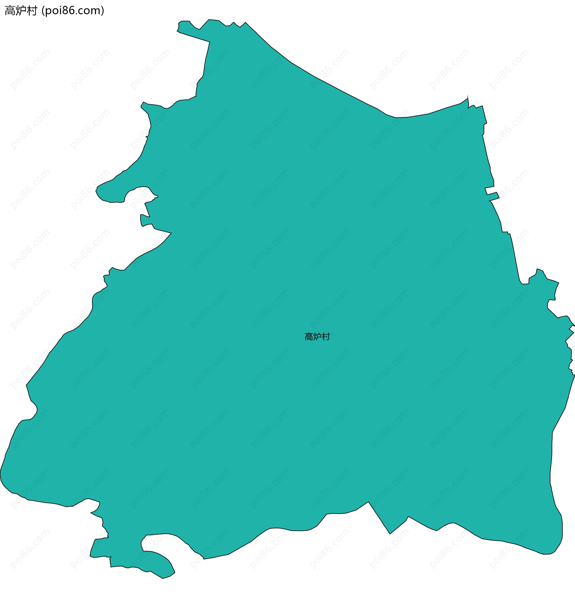 高炉村边界地图