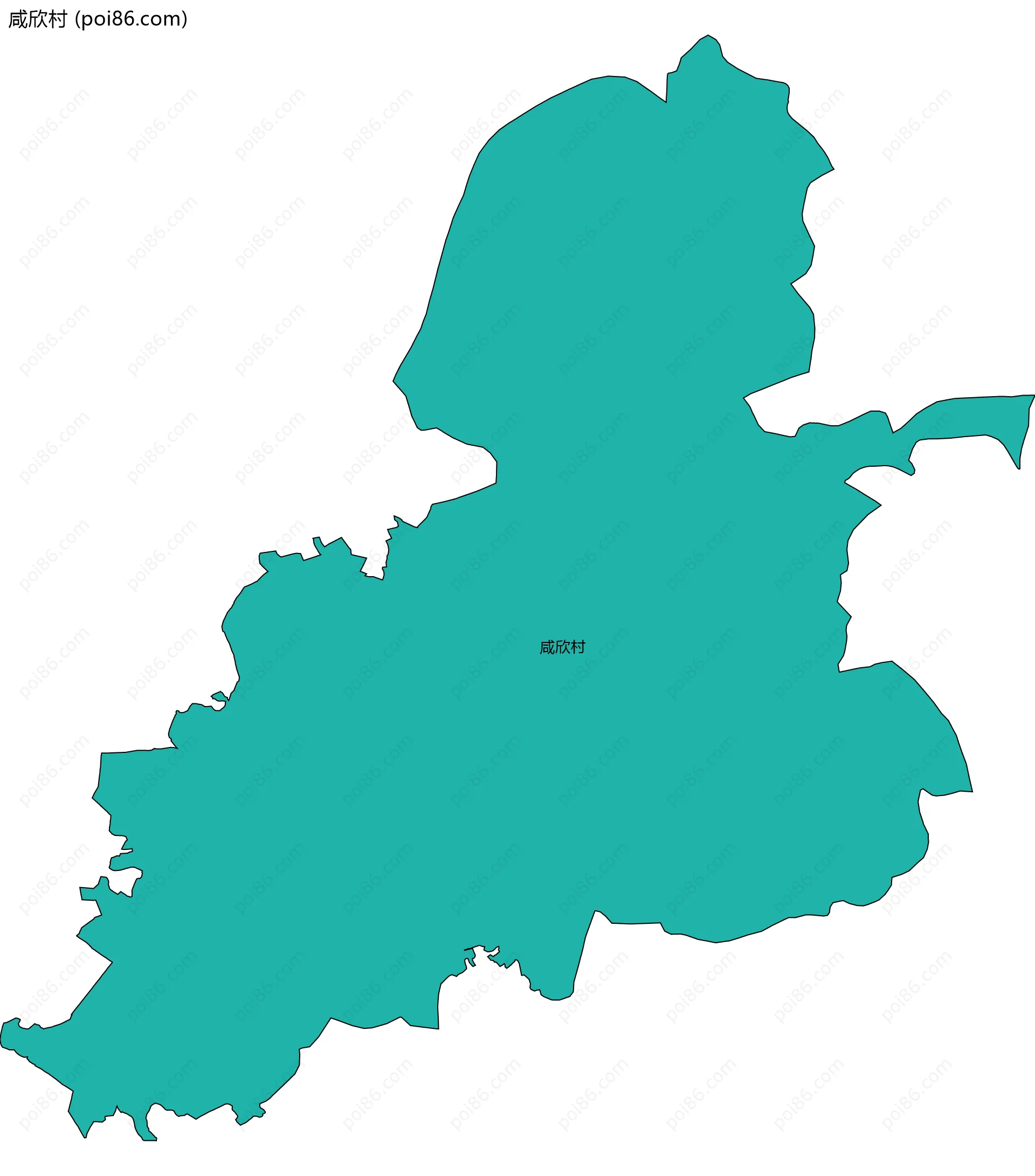 咸欣村边界地图