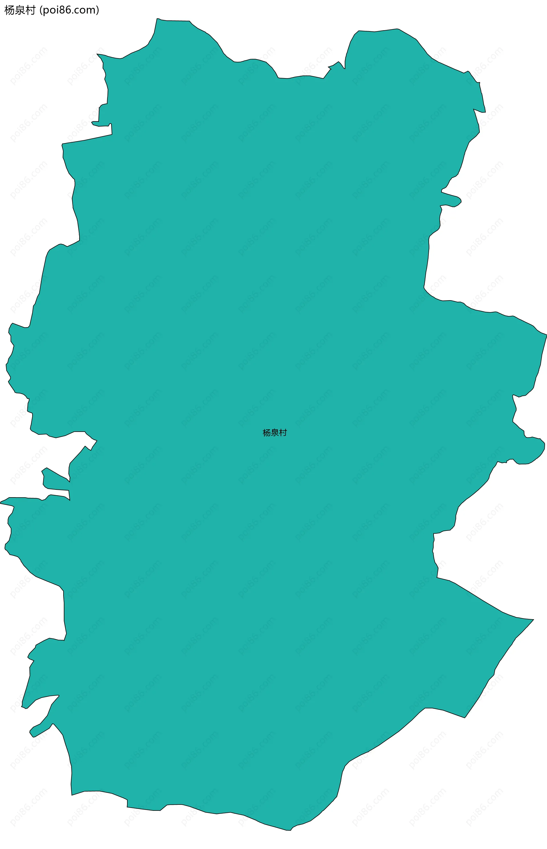 杨泉村边界地图