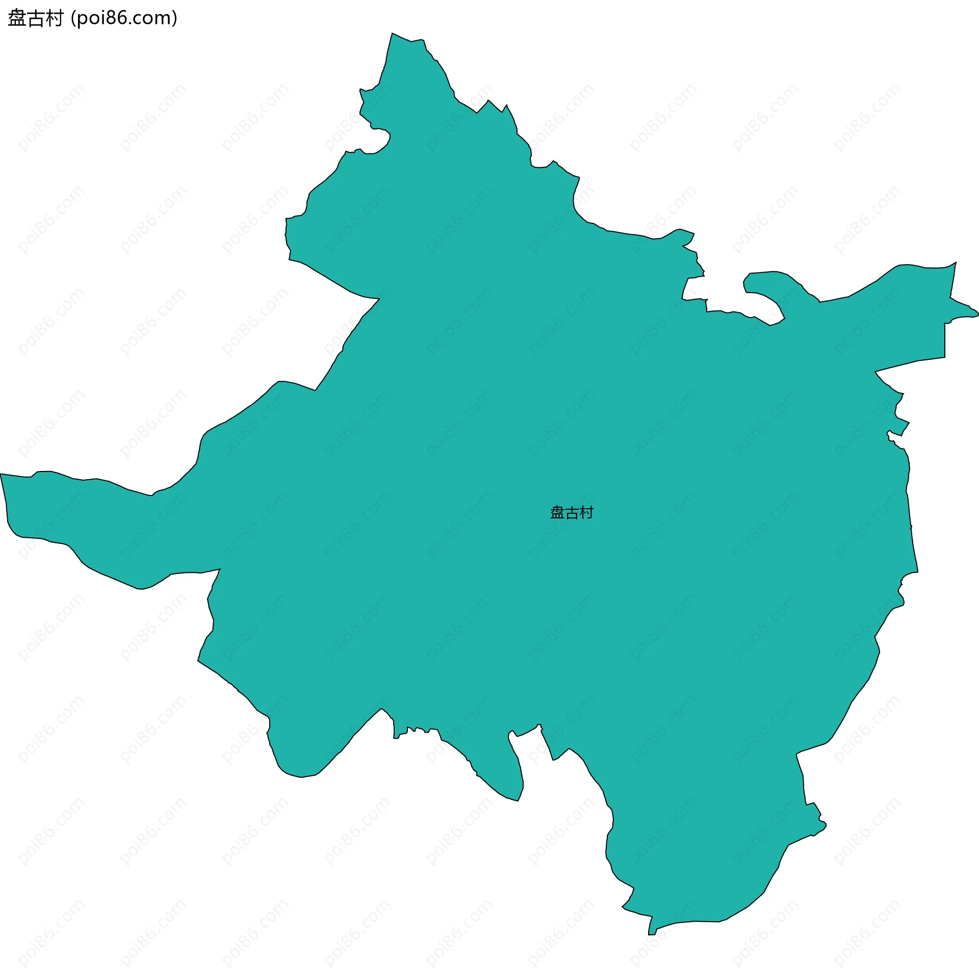 盘古村边界地图