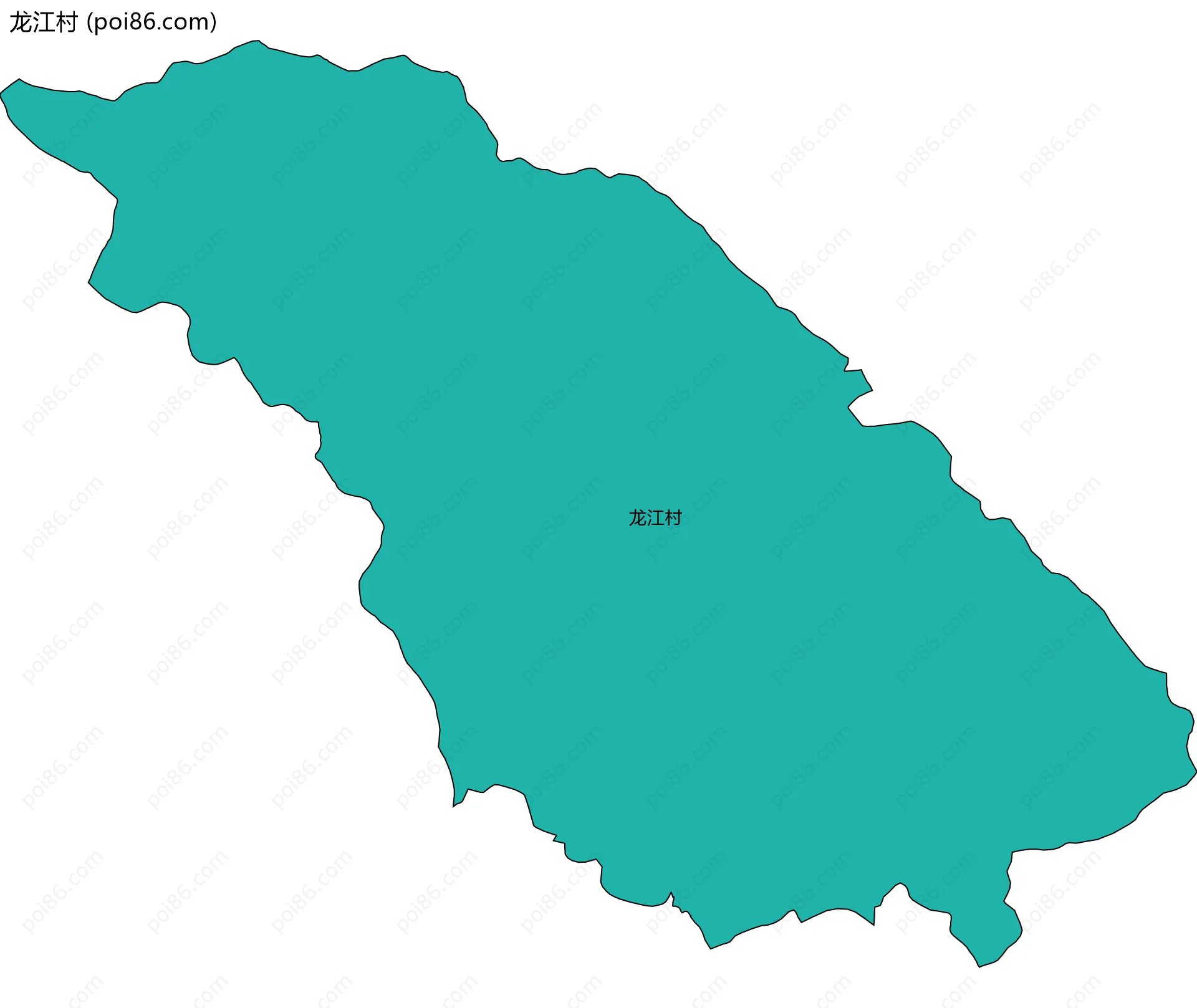 龙江村边界地图