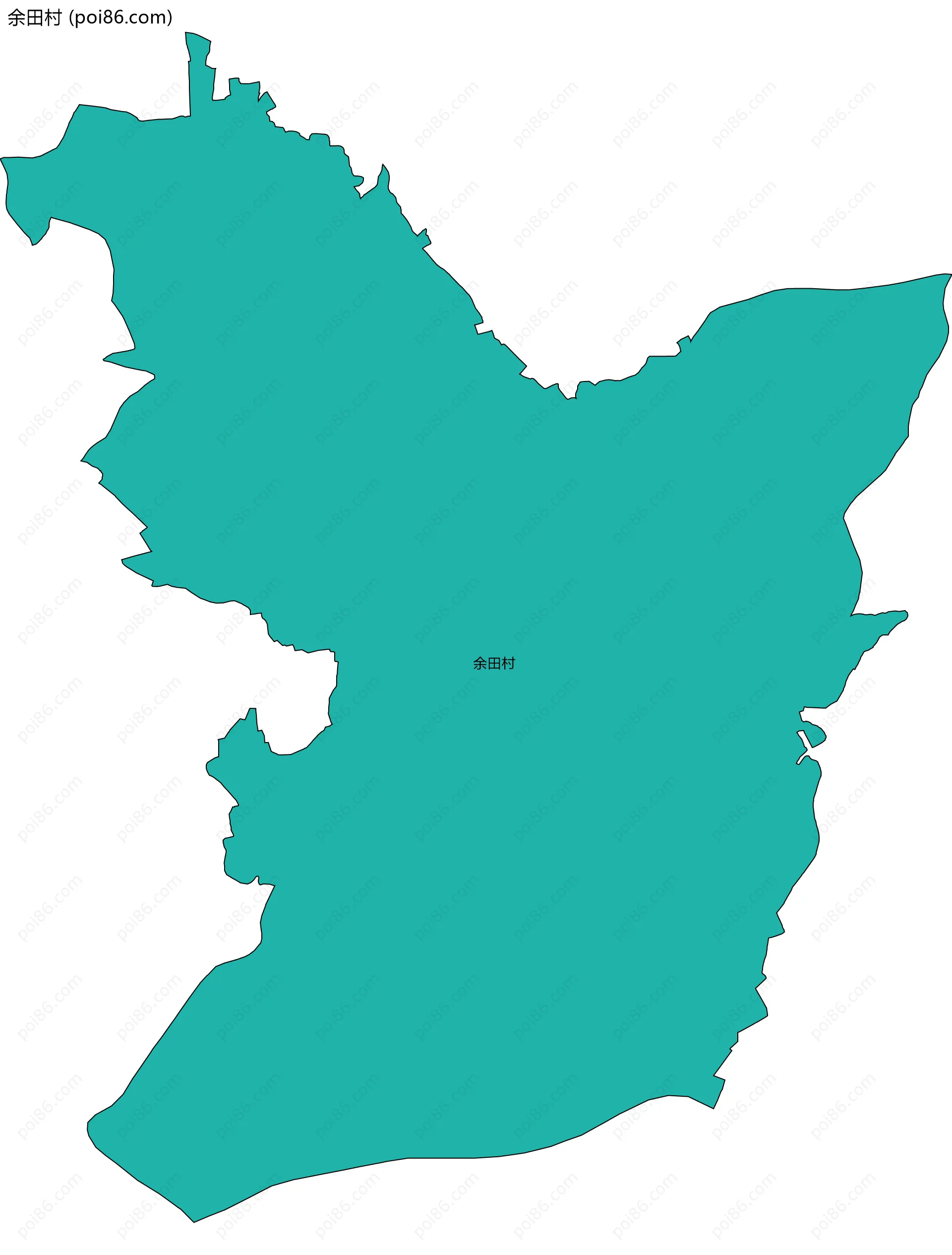 余田村边界地图