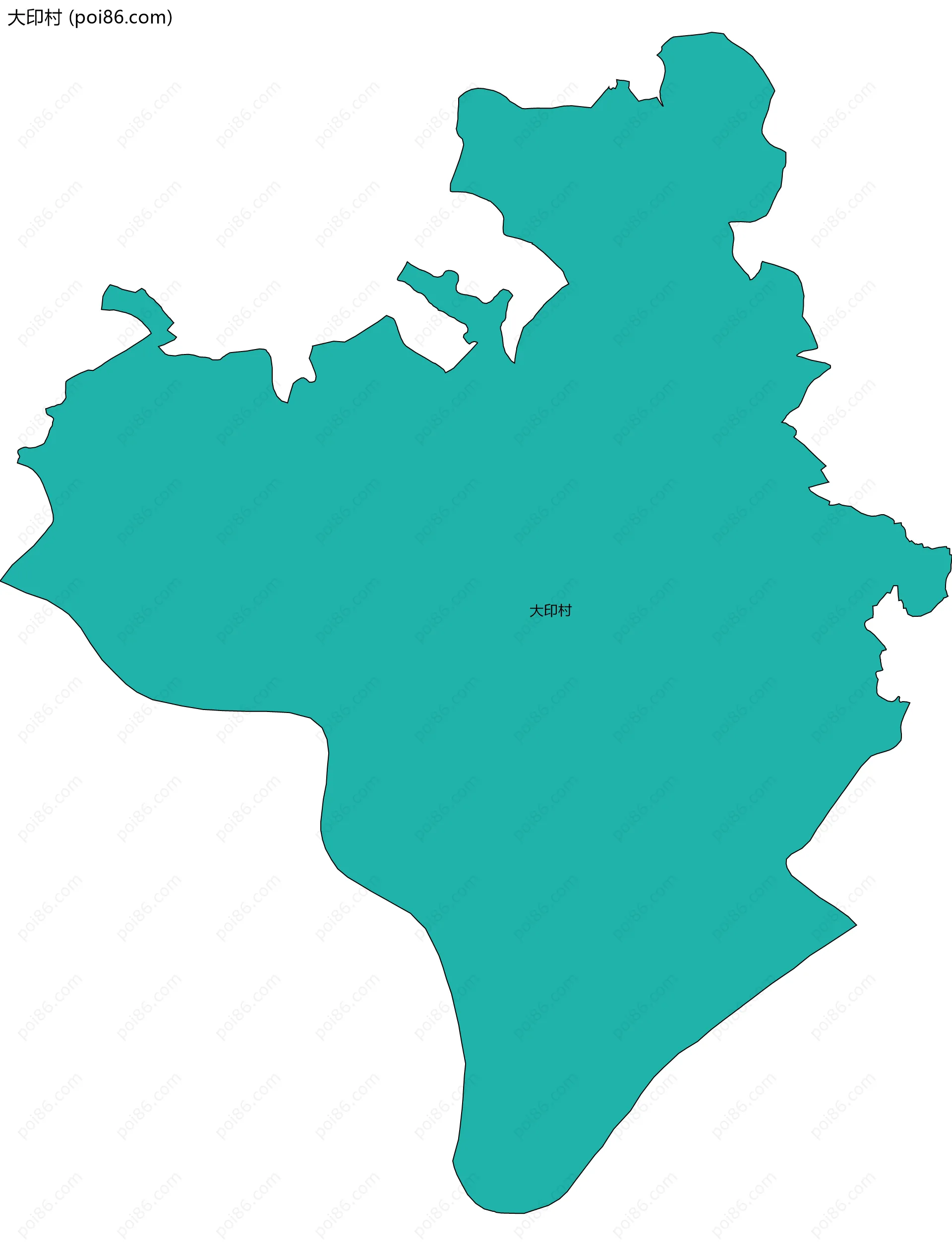 大印村边界地图