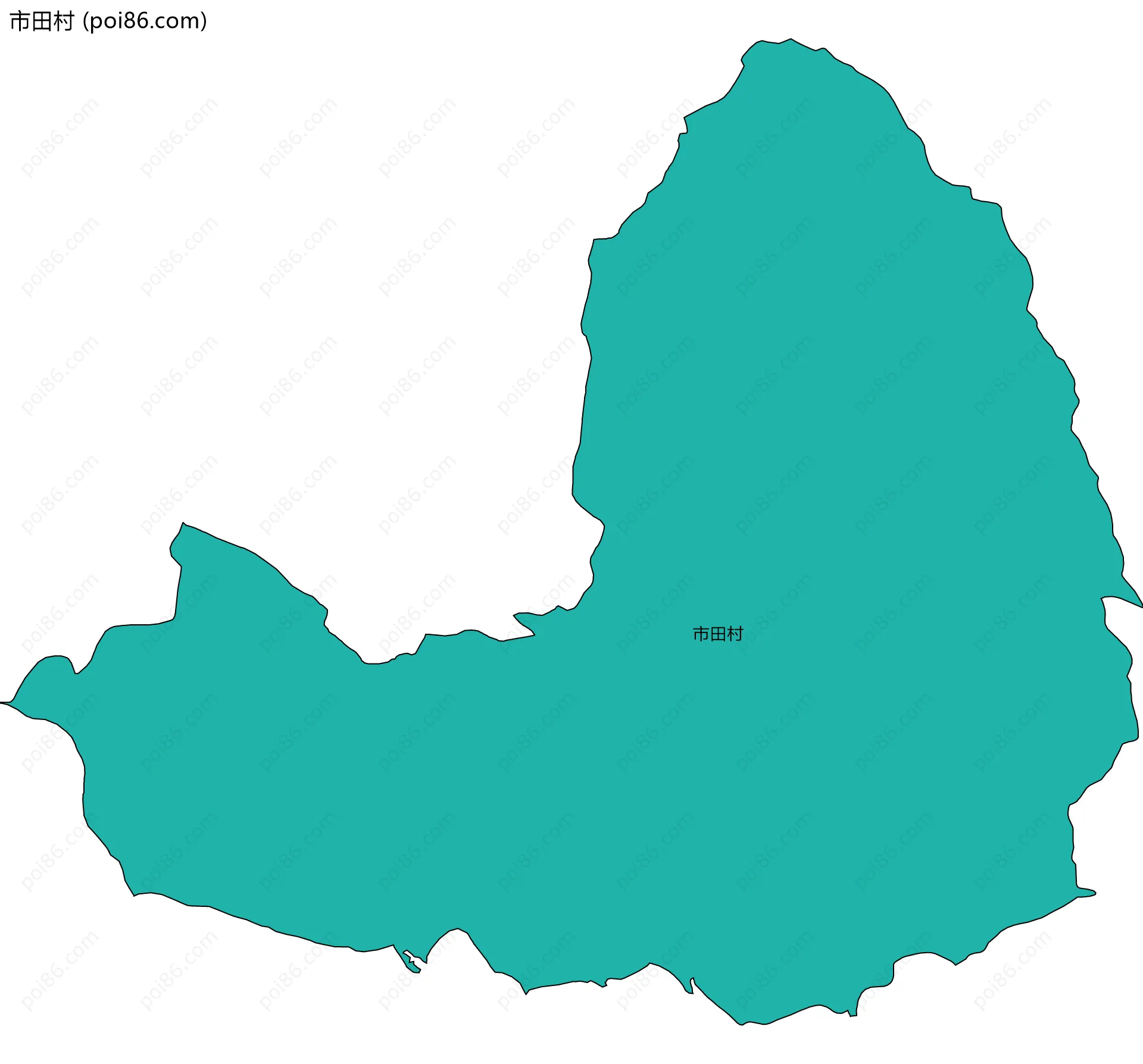 市田村边界地图